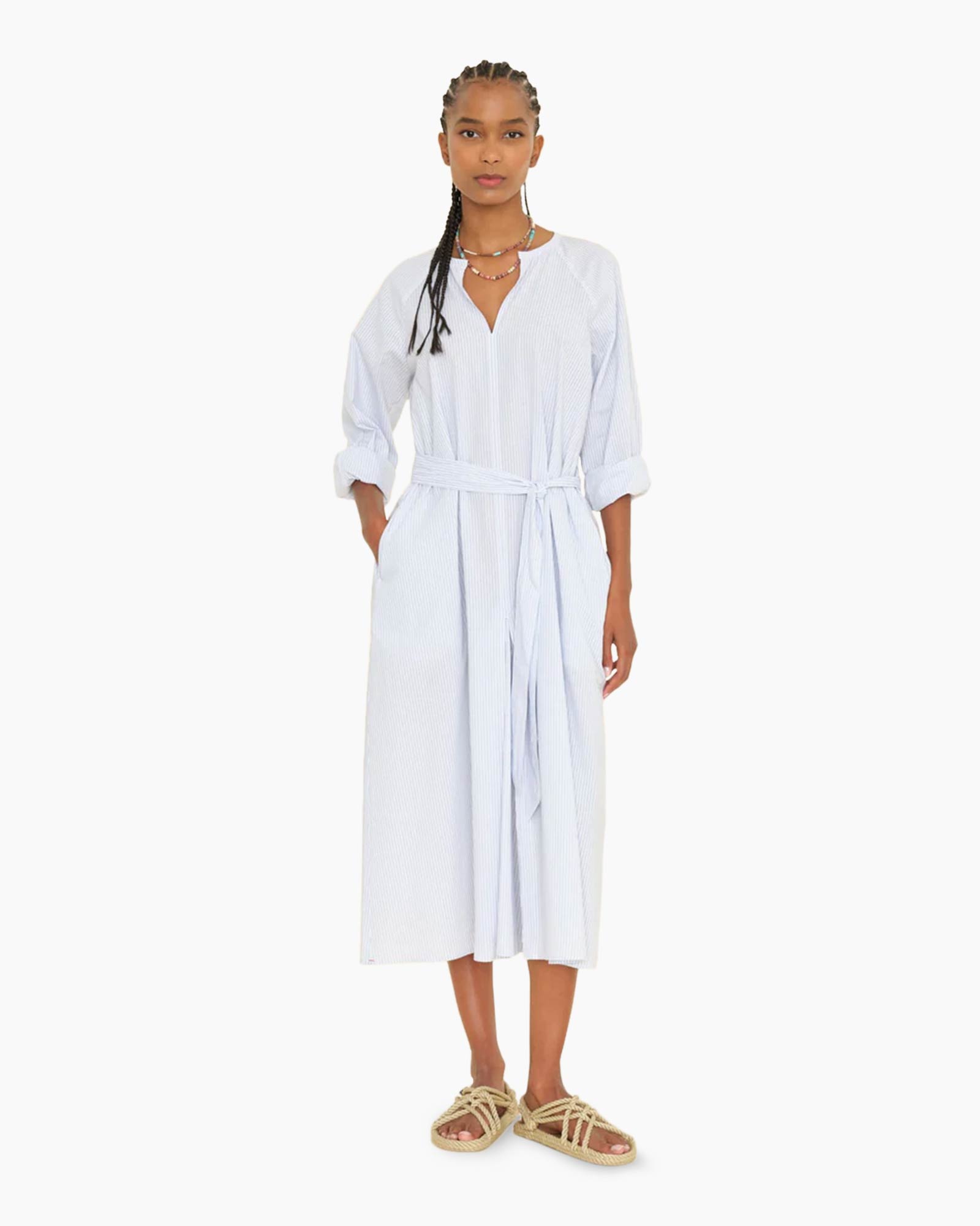 Midi Jurk Sylvie Licht Blauw