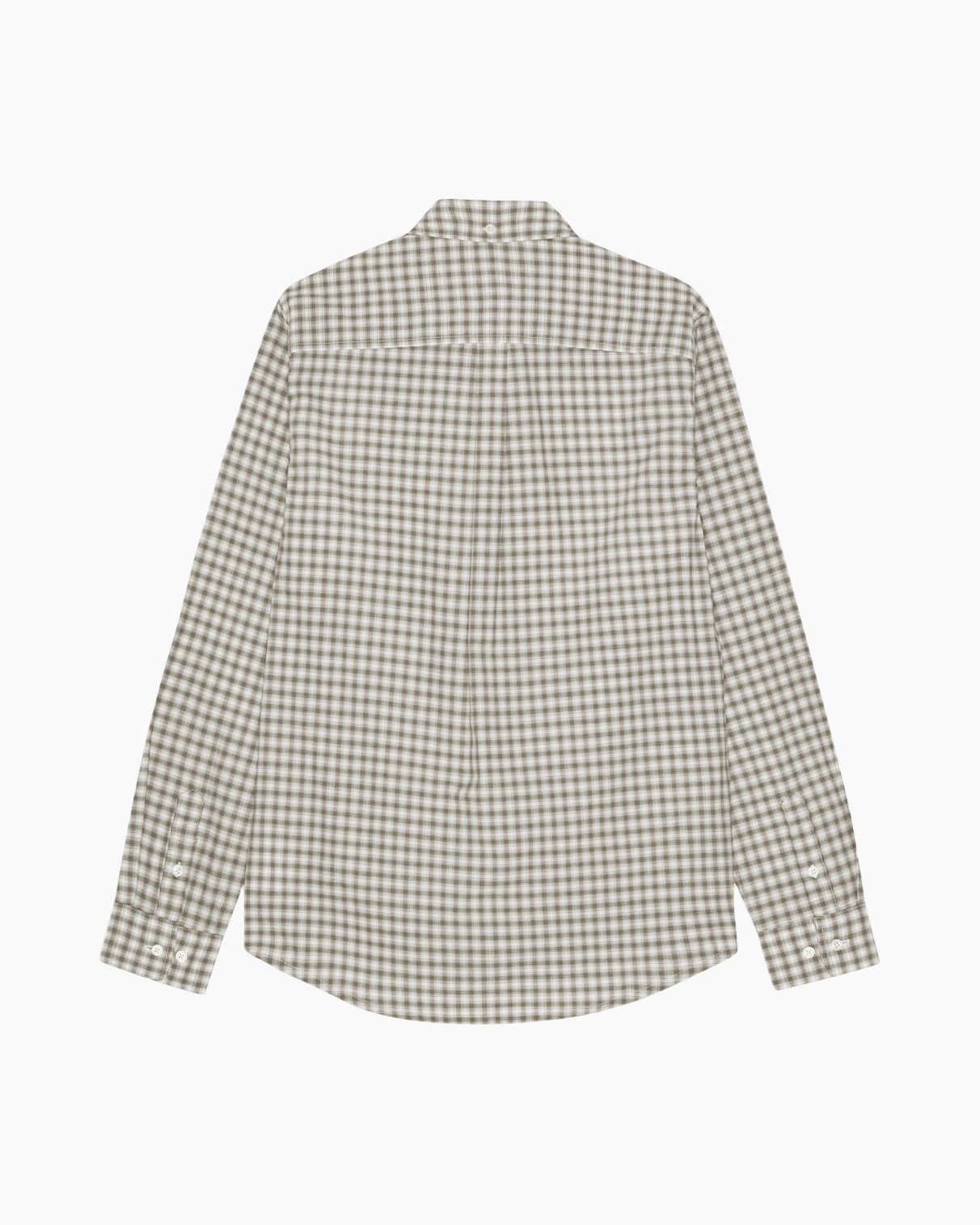 hemd, knop-down, gingham, langemouwen, ruitje
