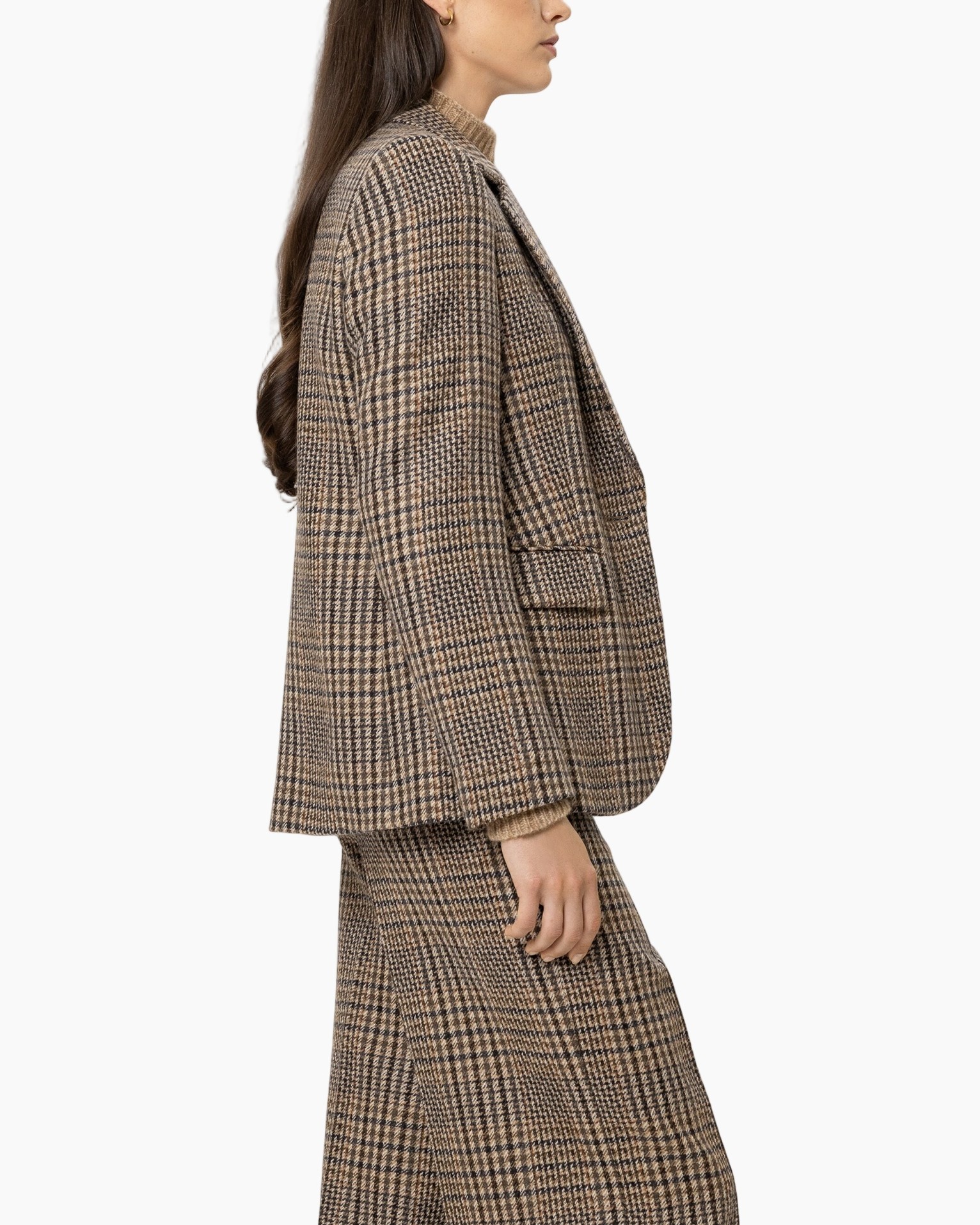 blazer, ruitige, geruite, jacket, dames