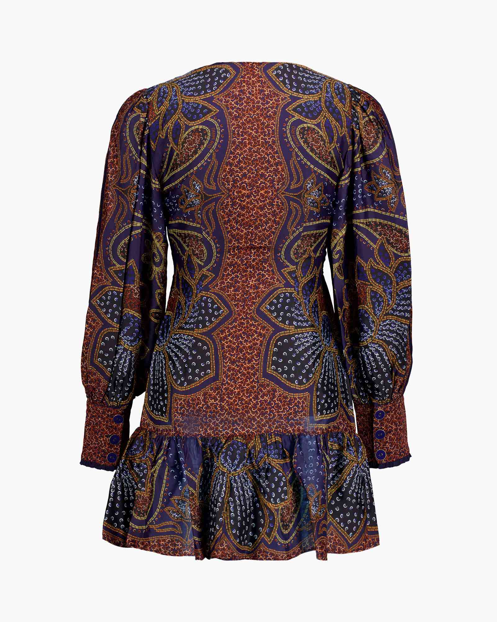 Jurk Floral Glam Mini Blauw