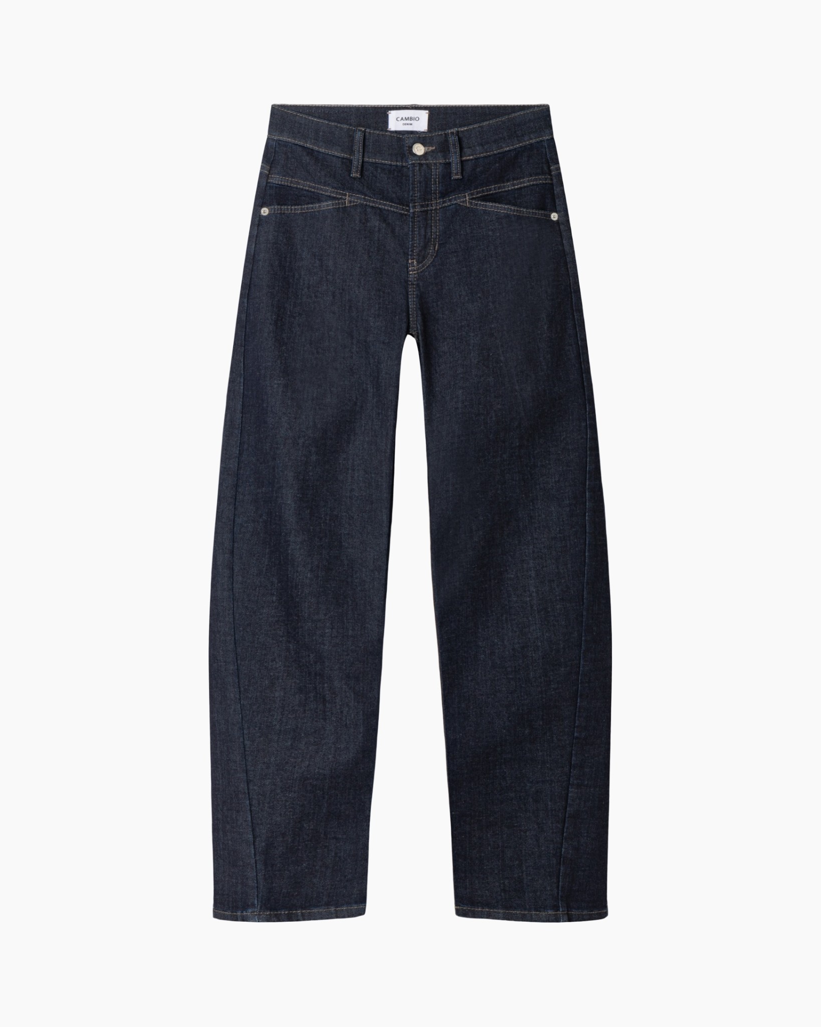spijkerbroek, denim, broek, wijdte, donkerblauw