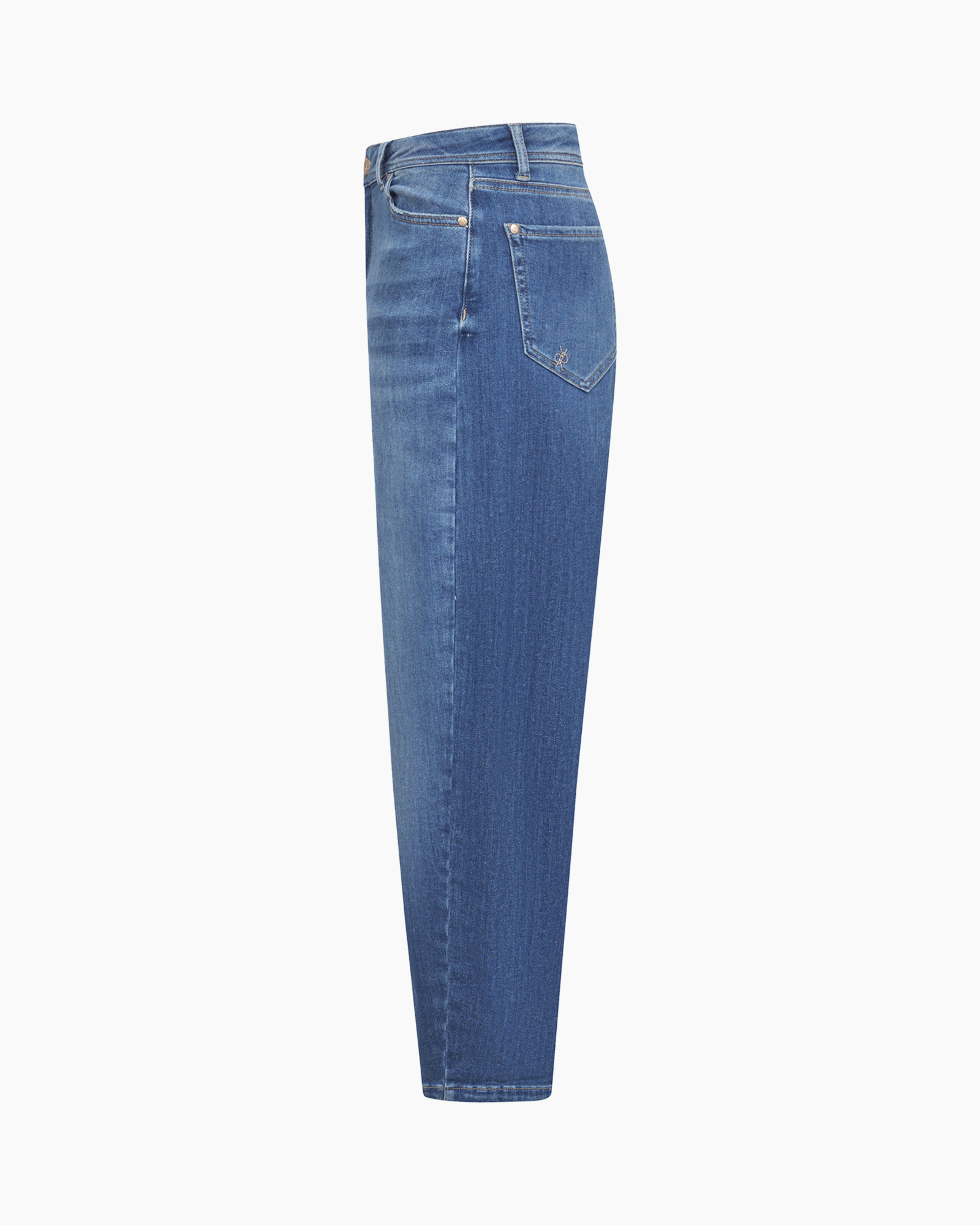 jeans, denim, blauw, rechte pijp, achterzak