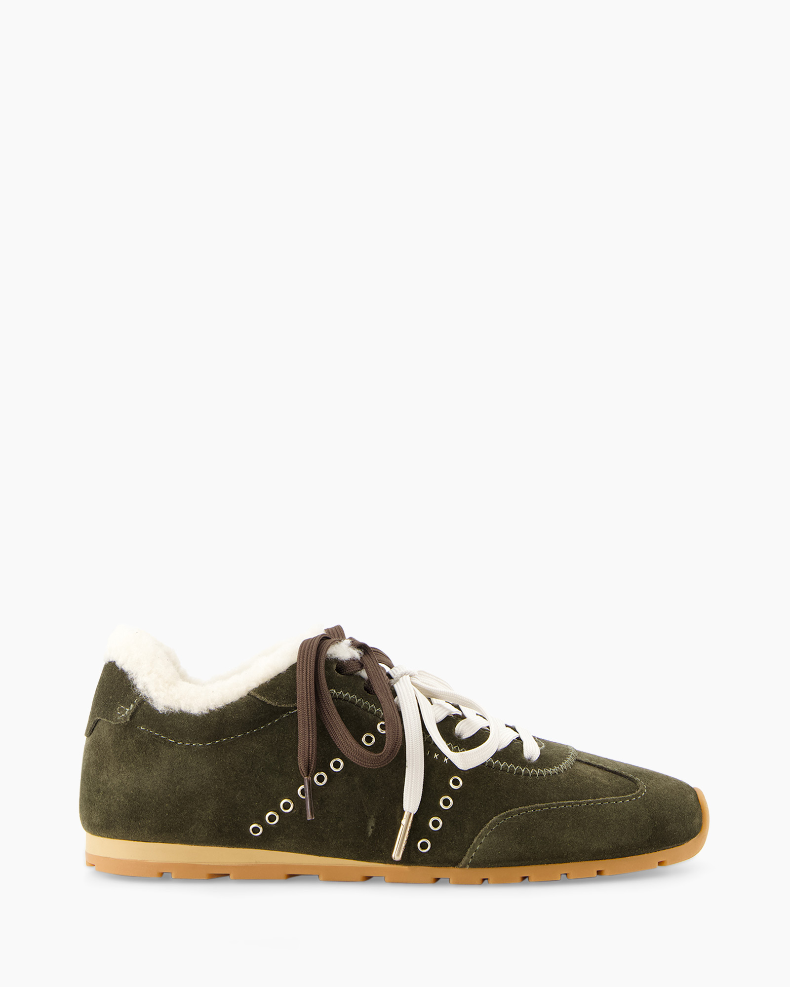 Schoen, Sneaker, Laarsje, Olijfgroen, Suede