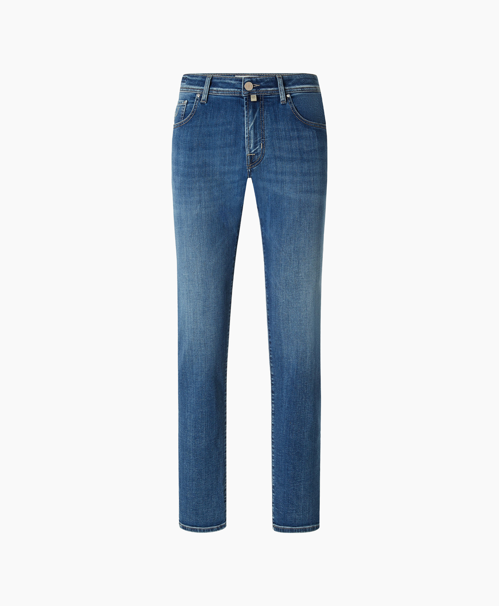 broek, denim, blauw, rechte pijp, voorzakken