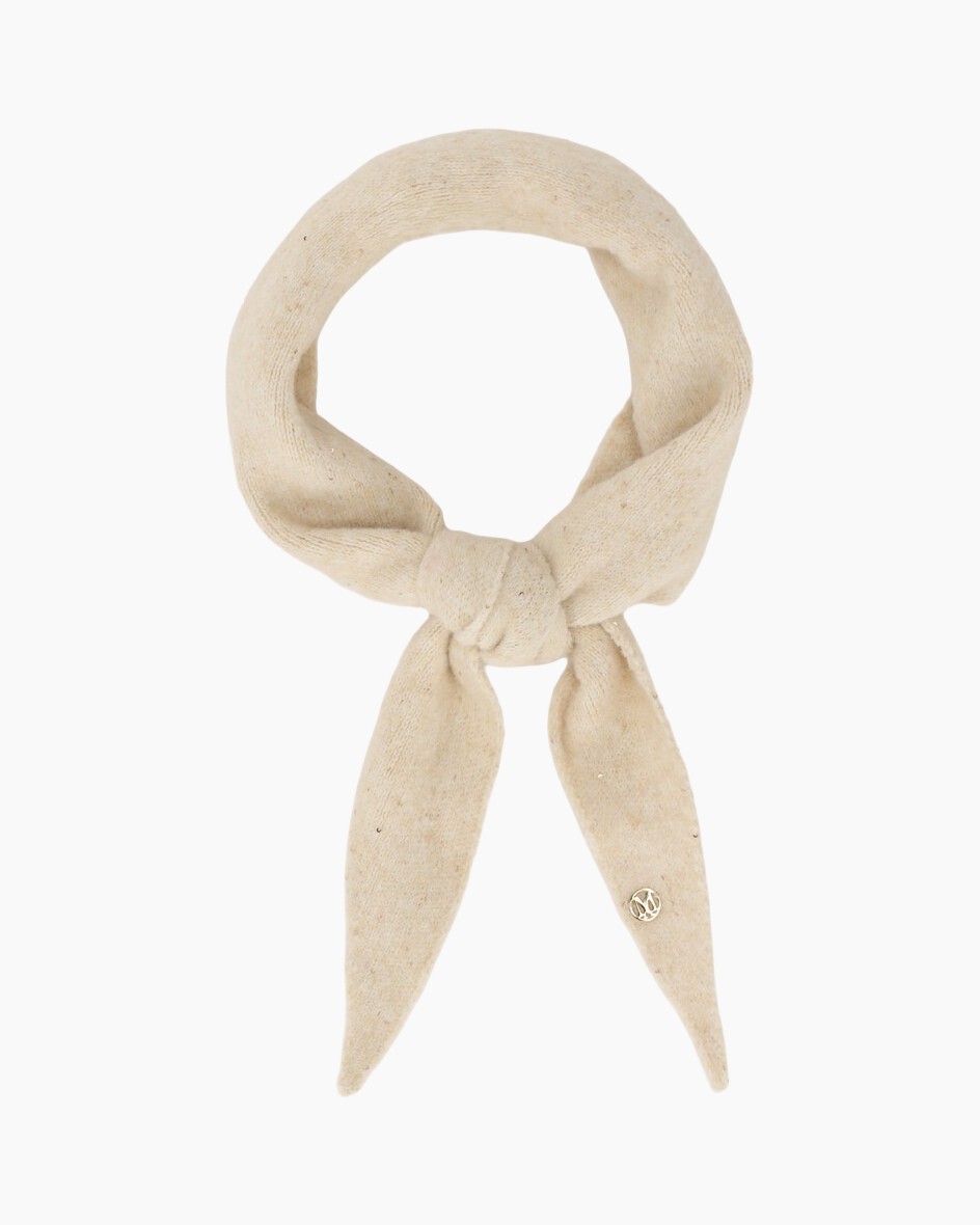 sjaal, bandana, beige, geknoopt, geweven