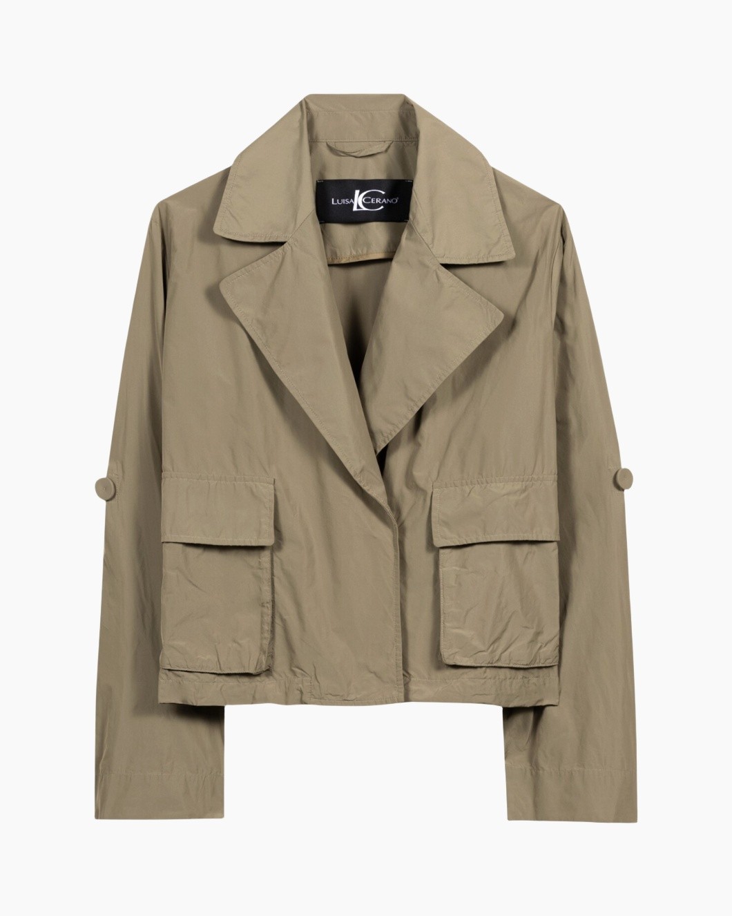 regenjas, cargozakjes, beige, knopen manchetten, kraagjas