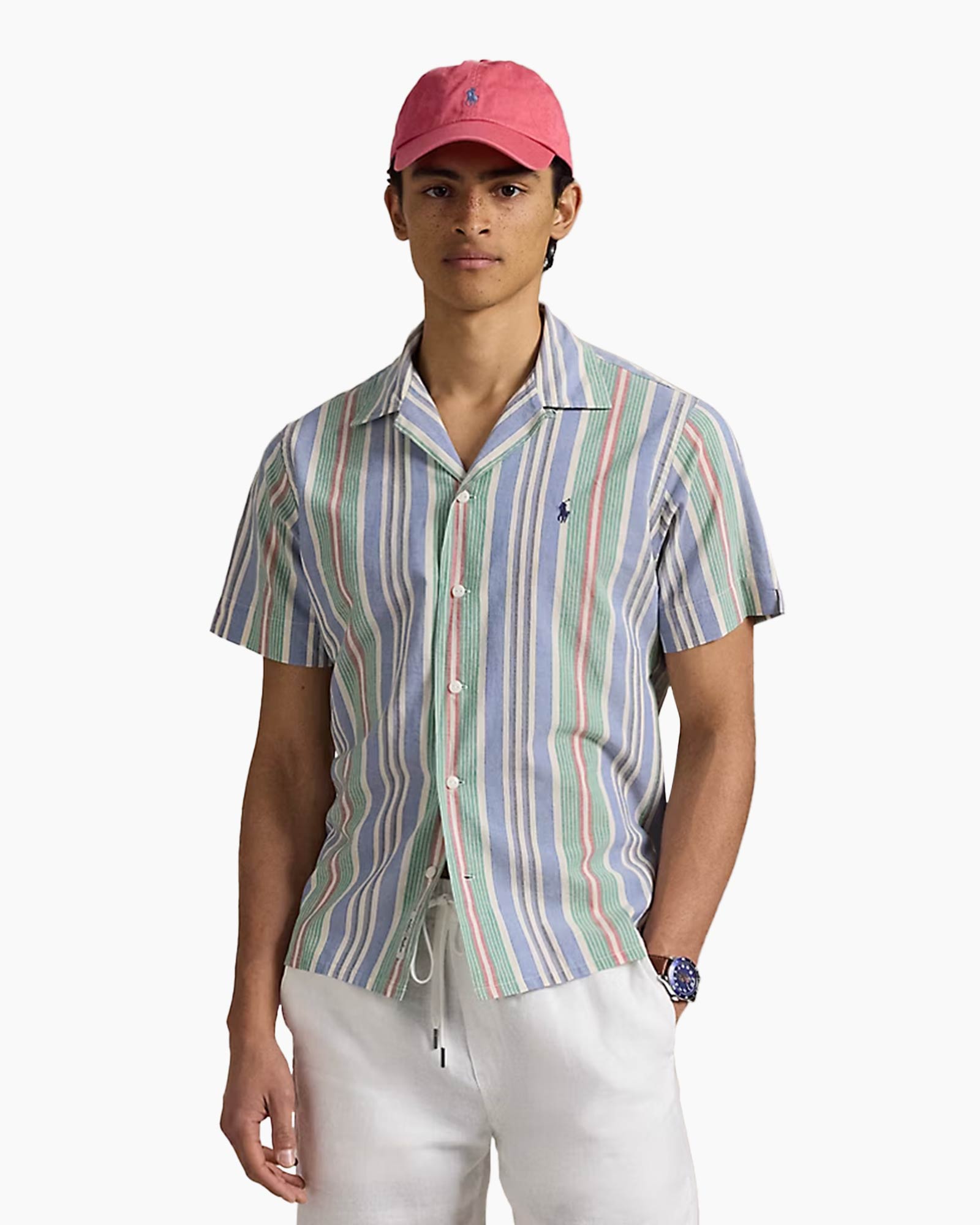 Overhemd Chambray Stripe Licht Blauw