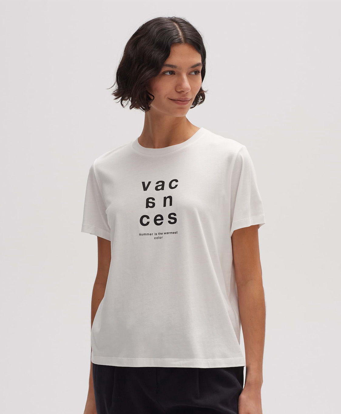 Opus Top Sacanza Print Ecru