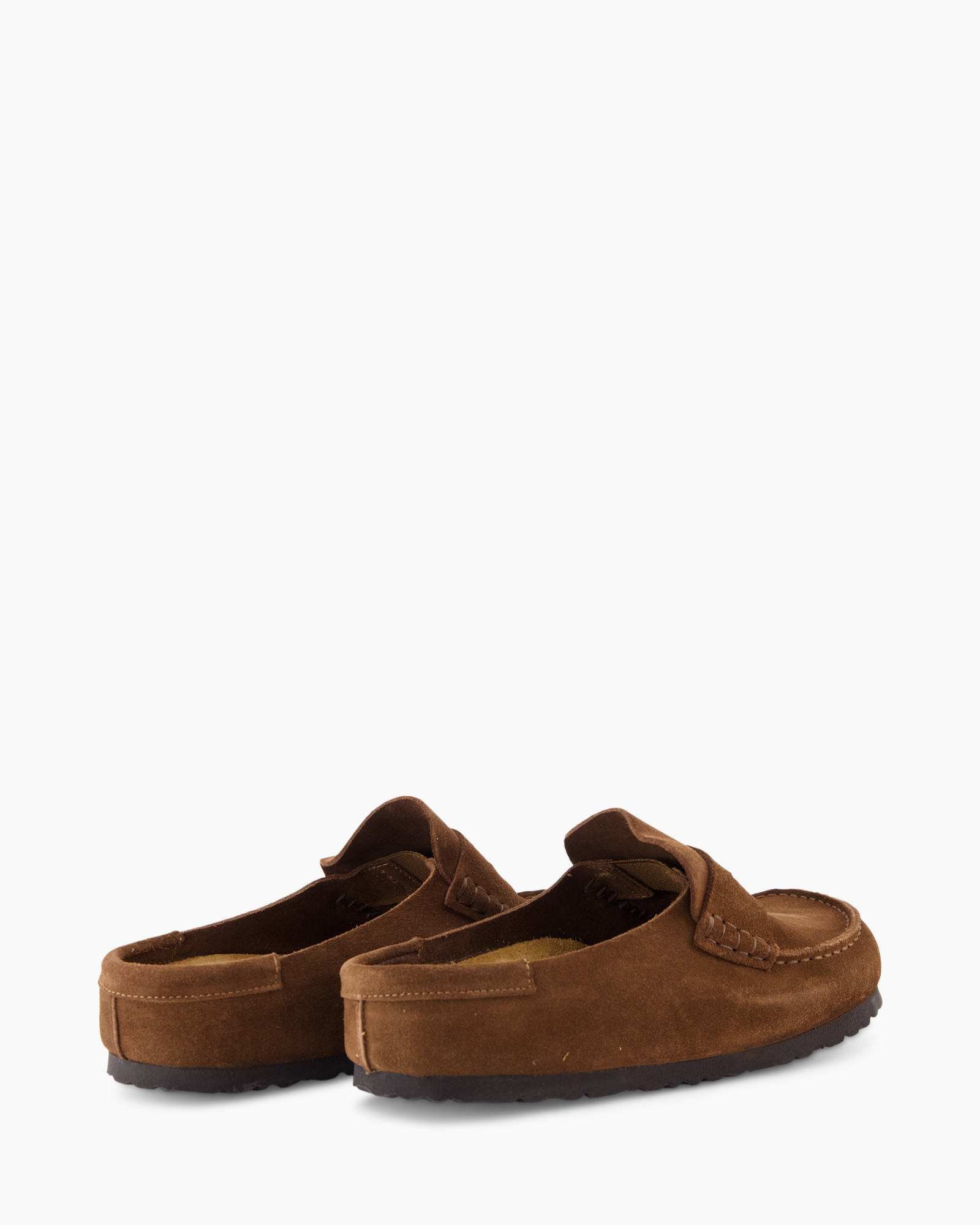 sloffen, moccasins, bruin, suede, slip-on