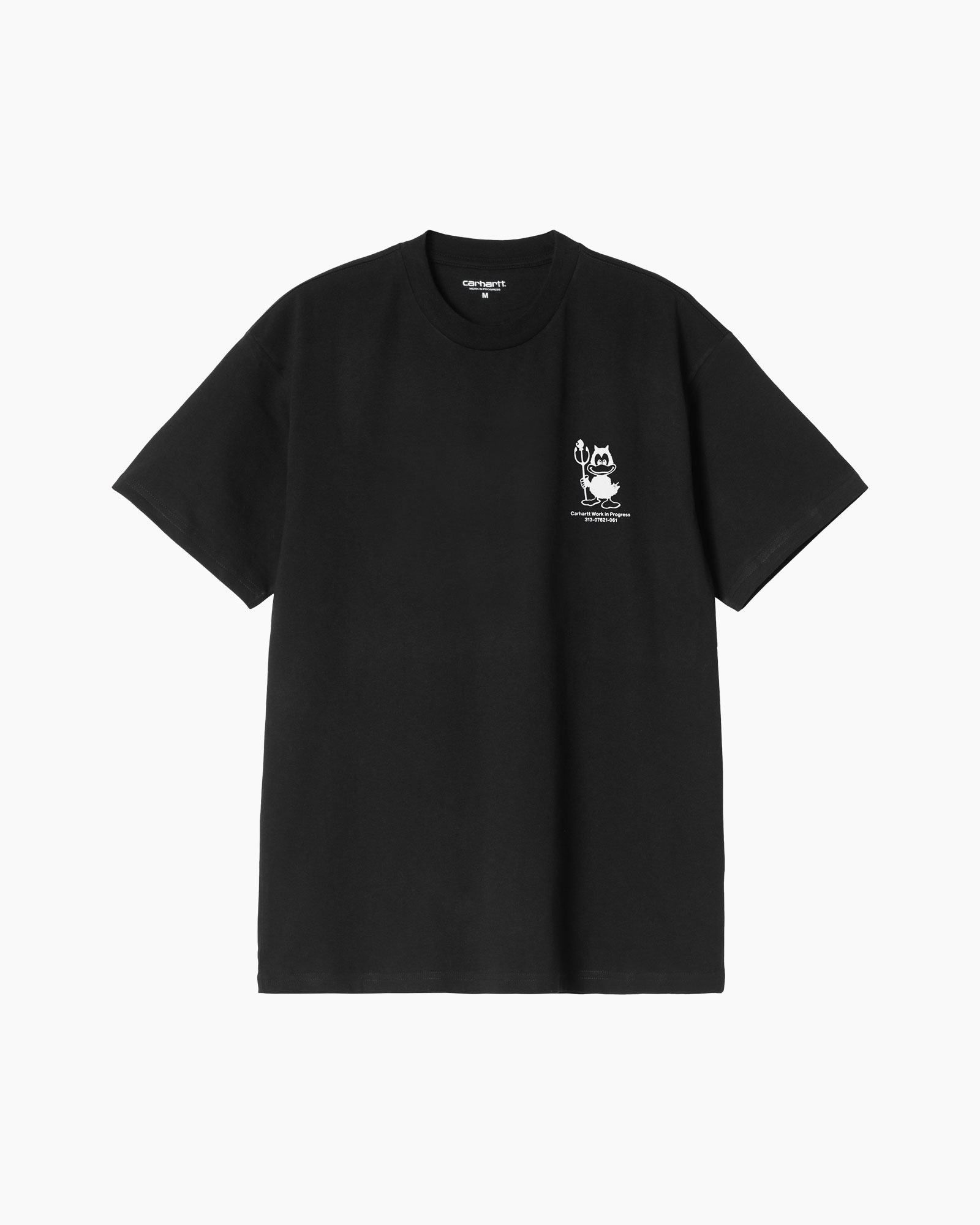 t-shirt, korte mouw, zwart, grafisch, kleine print