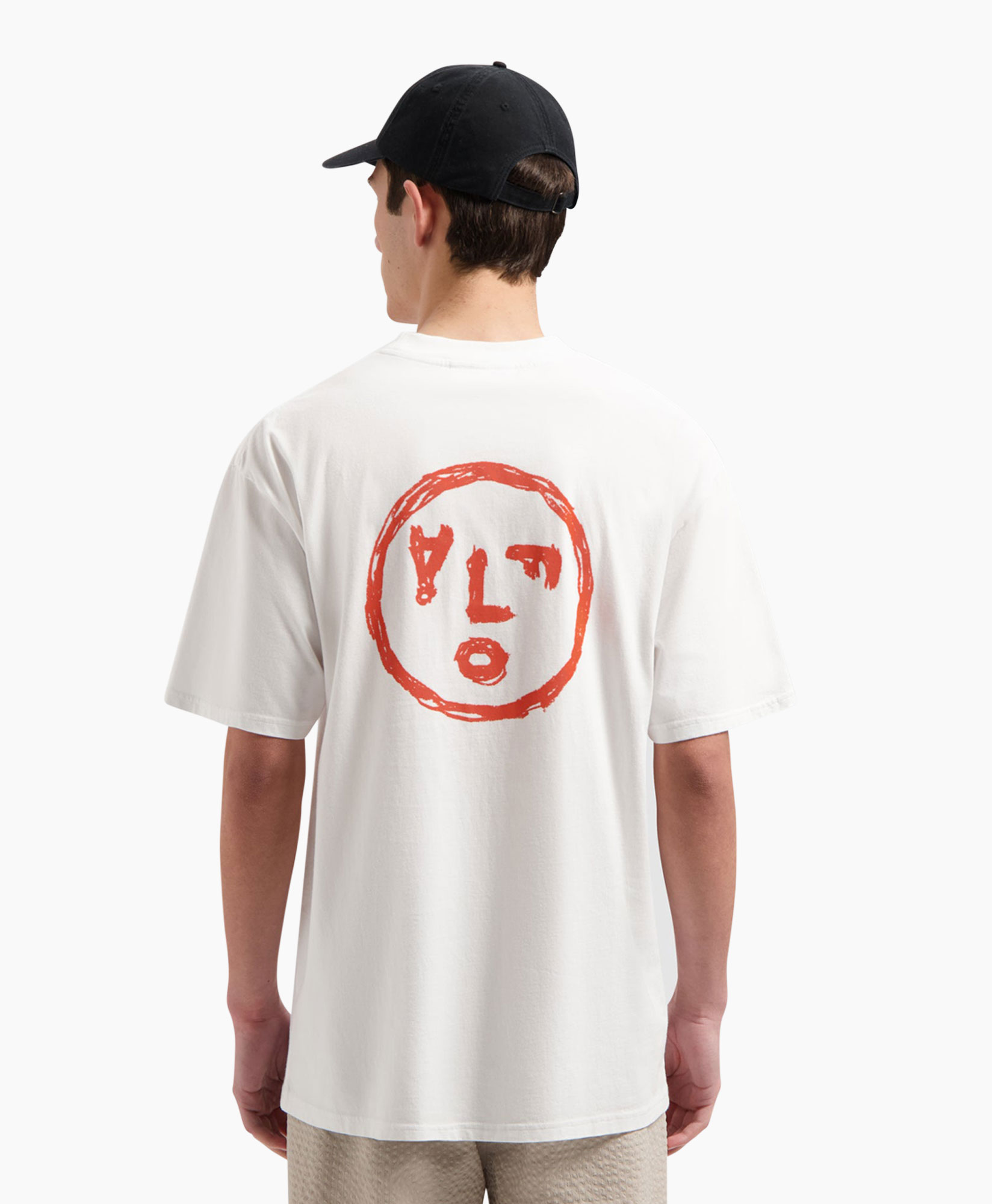 T-shirt Korte Mouw Face Rayon Off White