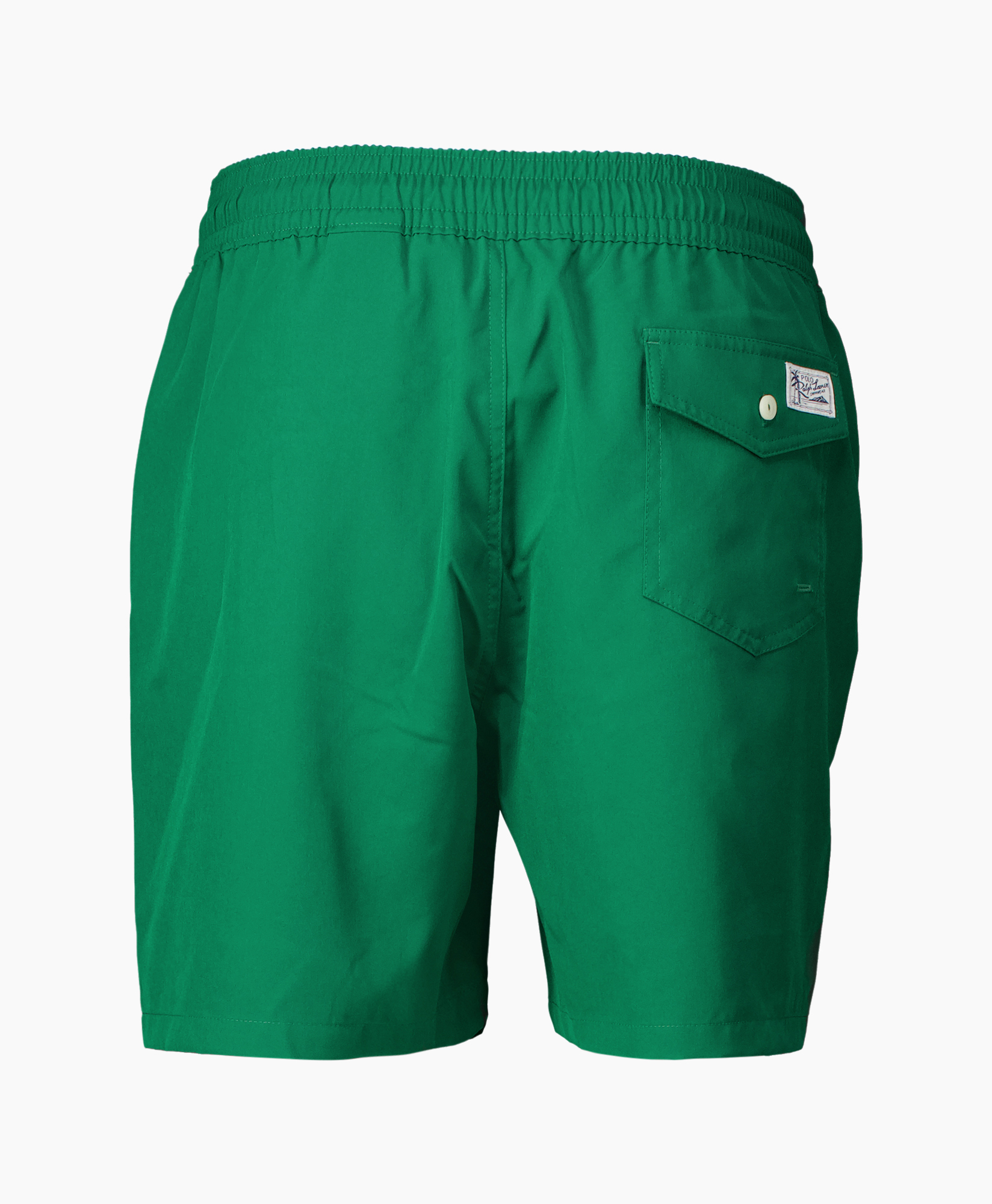 zwemshorts, groen, warsingels, elastische tailleband, knielengte