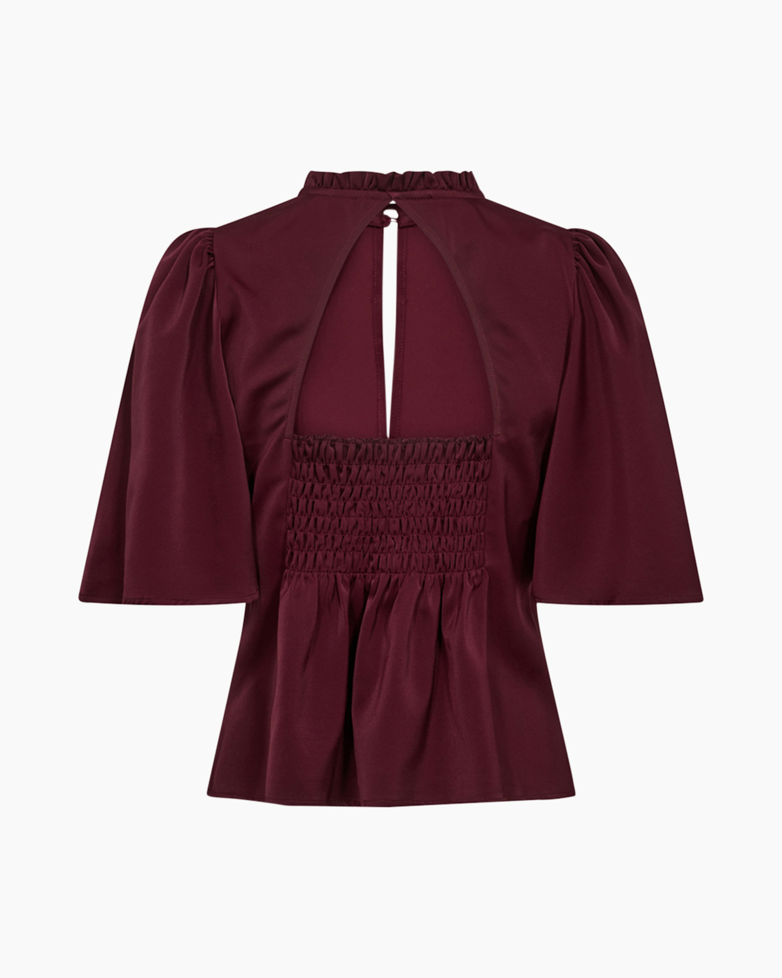 Blouse Adna Open Back Bordeaux