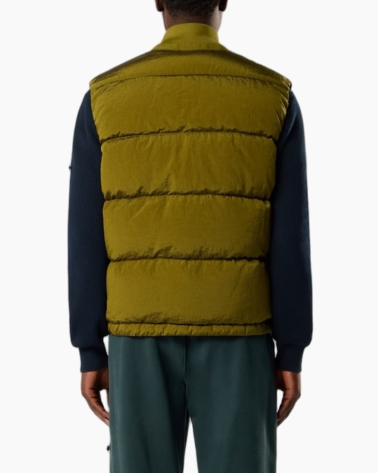 dons, olijfgroen, gev hoose quilted, rits voorzijde, contrasterende zakken