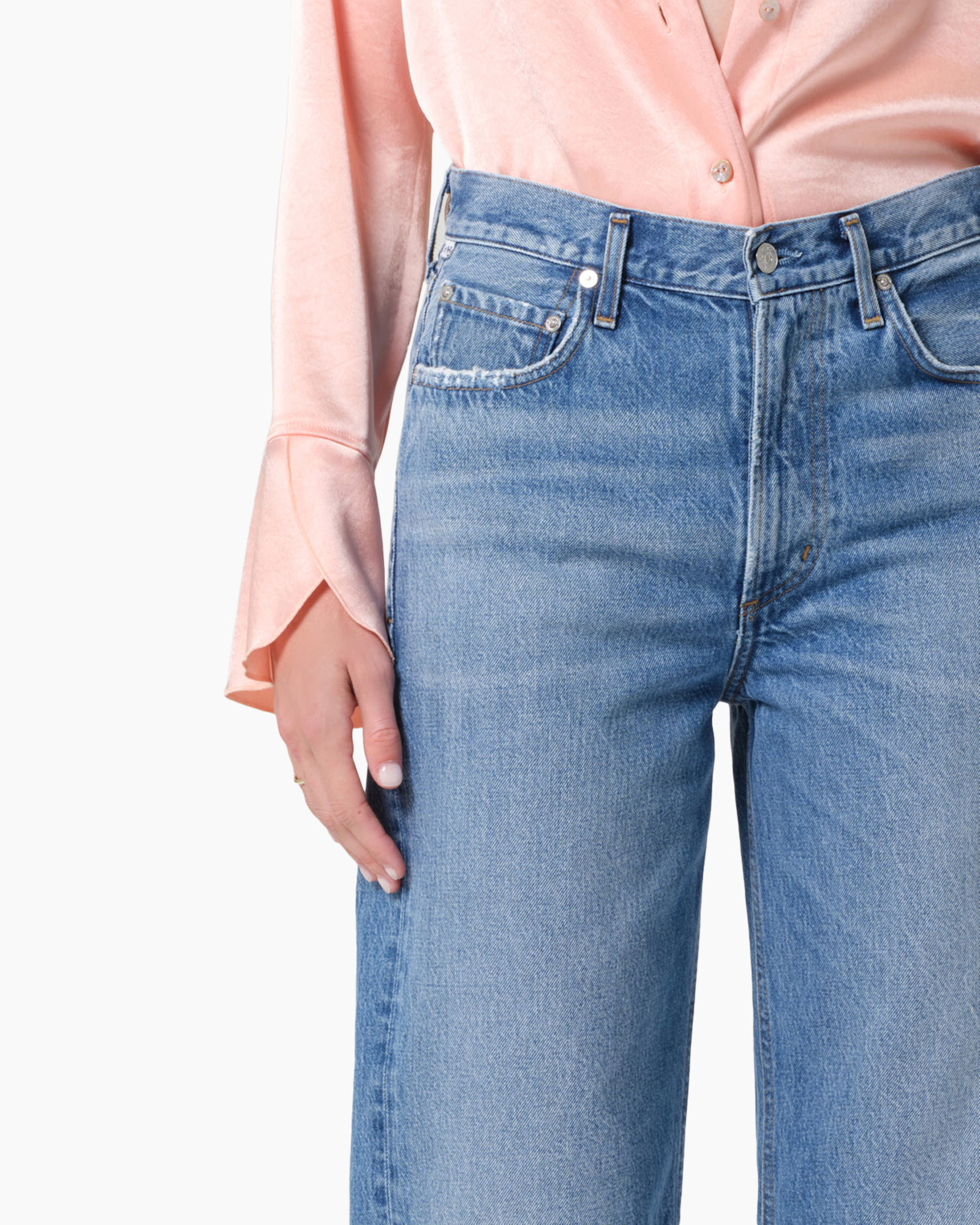 jeans, denim, blue, high-waist, pockets