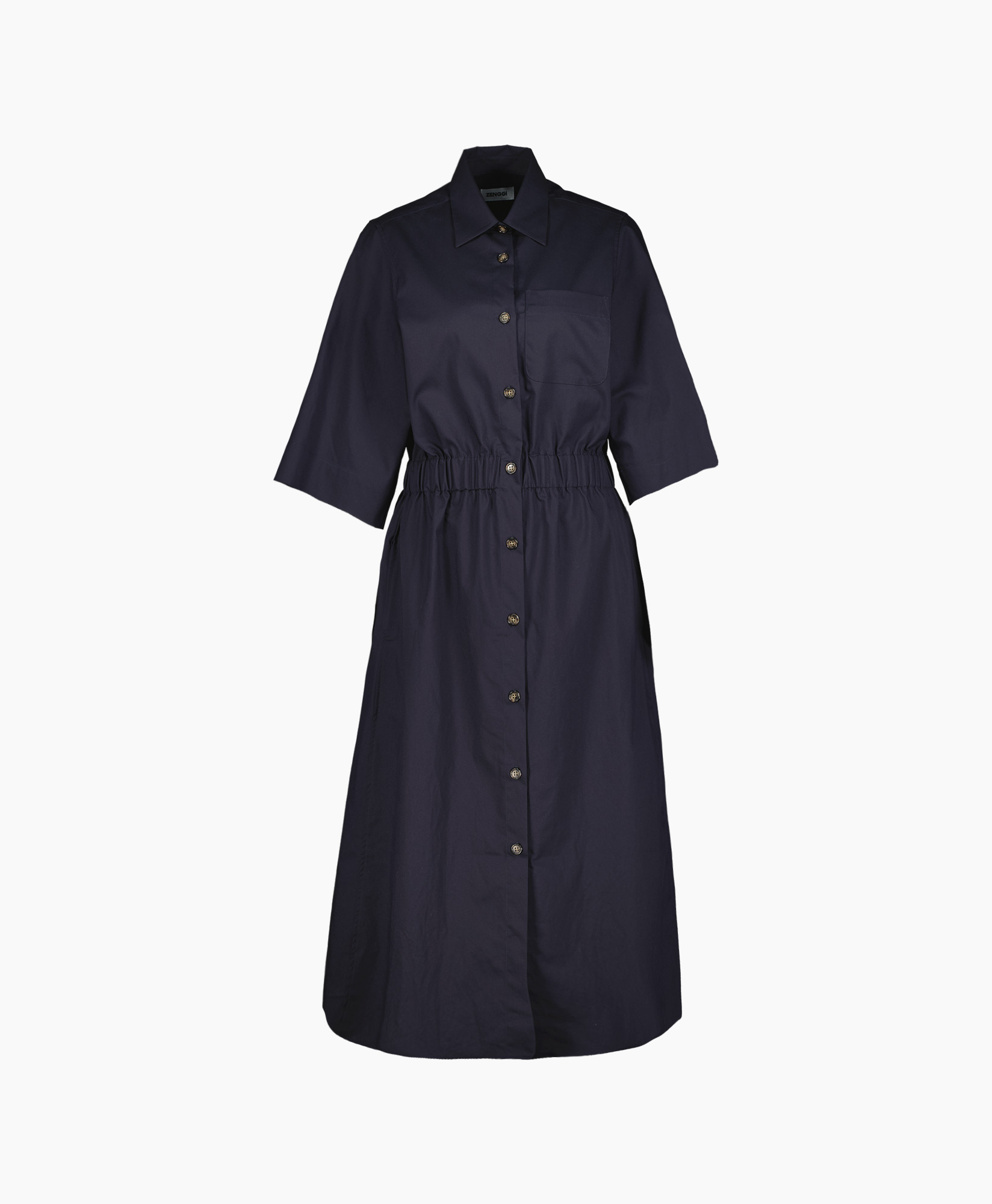 Zenggi Midi Jurk R01-1003-712 Donker Blauw