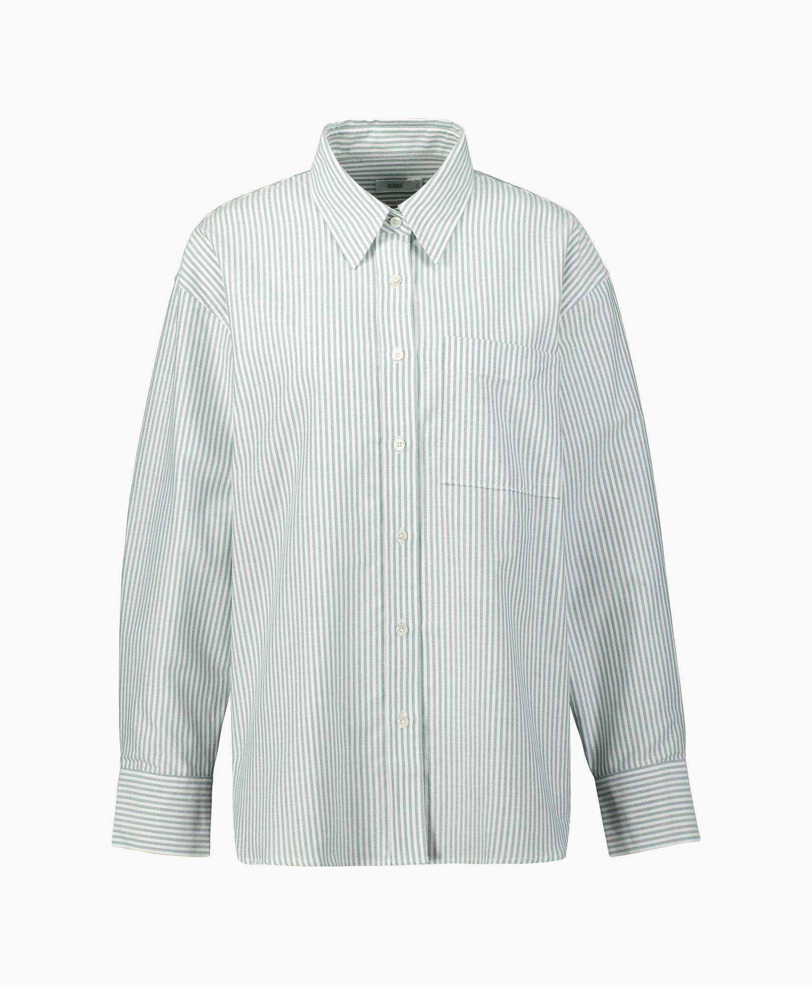 Closed Blouse Shirt With Pockets Groen