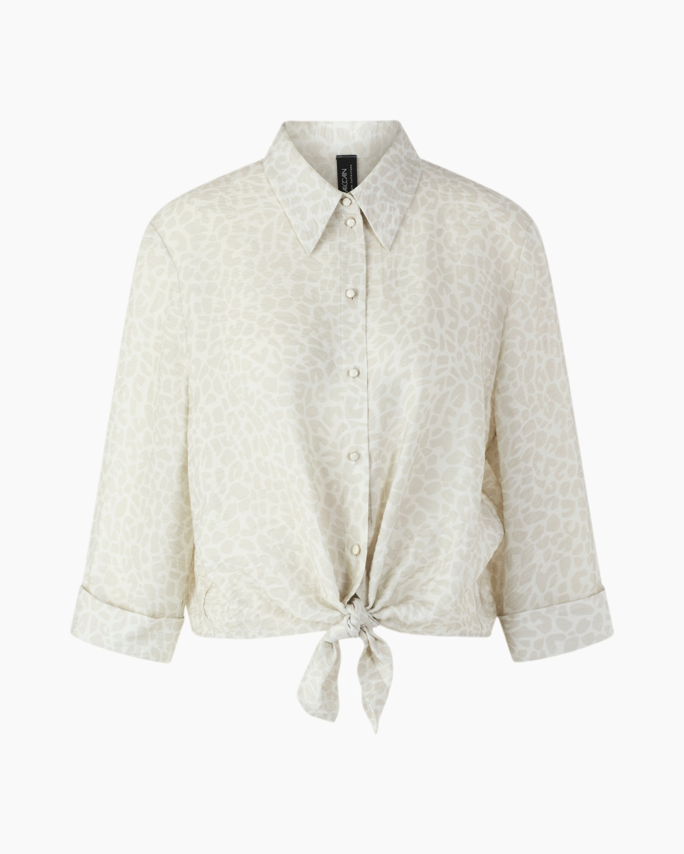 hemd, blouse, geknoopt voorzijde, kraag, lange mouw