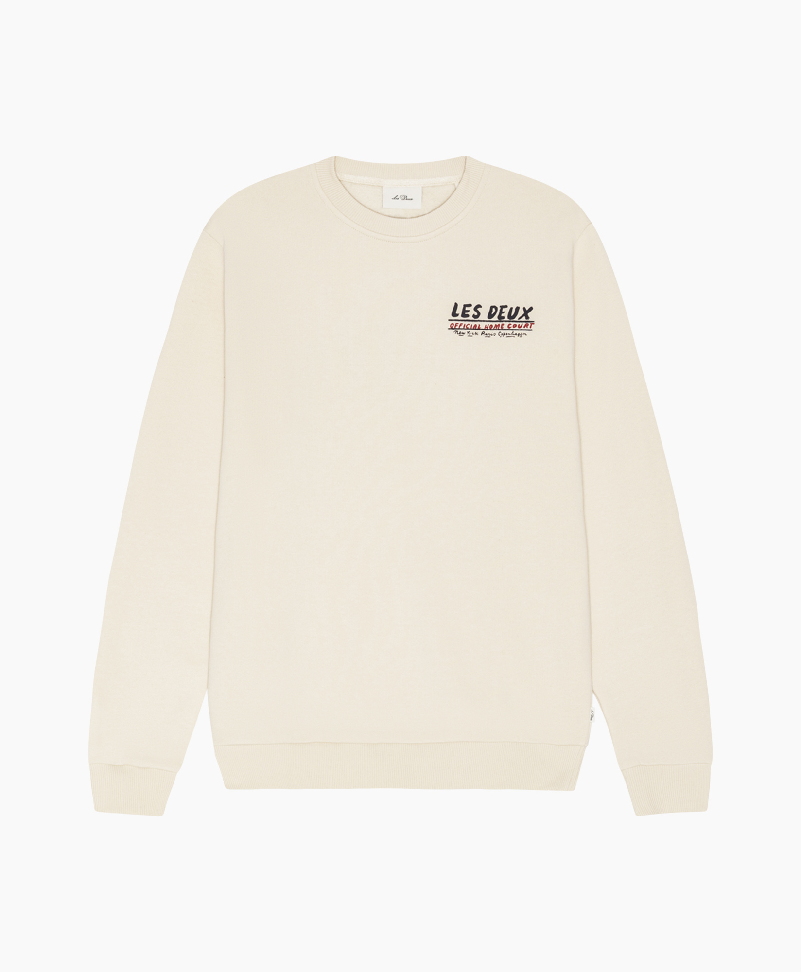 sweatshirt, crewneck, beige, lange mouwen, logo-graphics