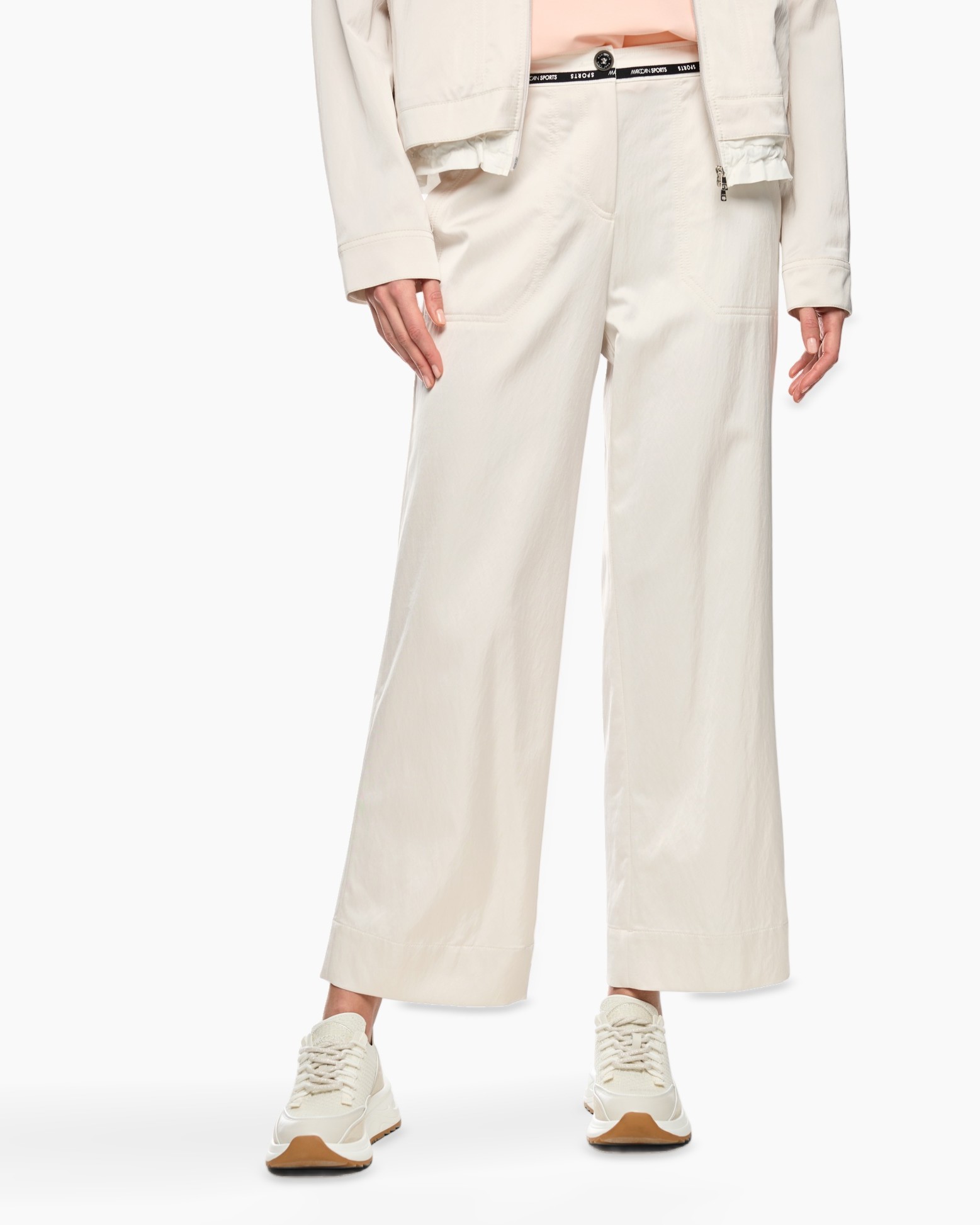 broek, wijduitlopende, beige, linnen, casual