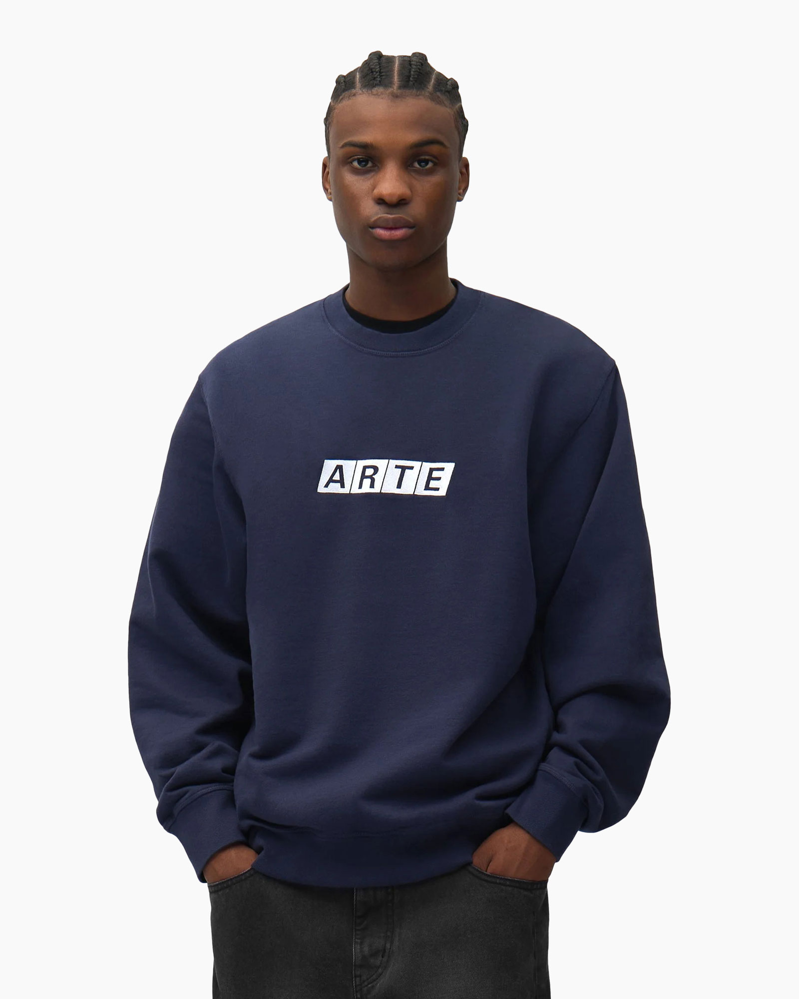 sweatshirt, navy, langelange?, logo, ARTE