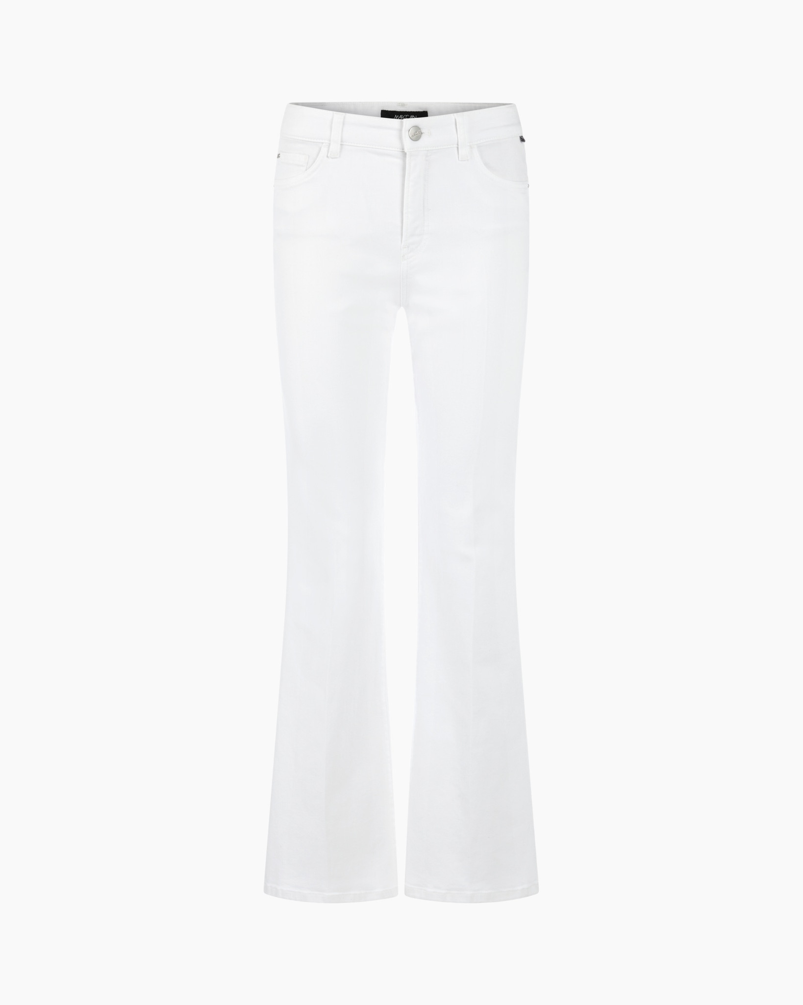 spijkerbroek, broek, wit, flared, denim