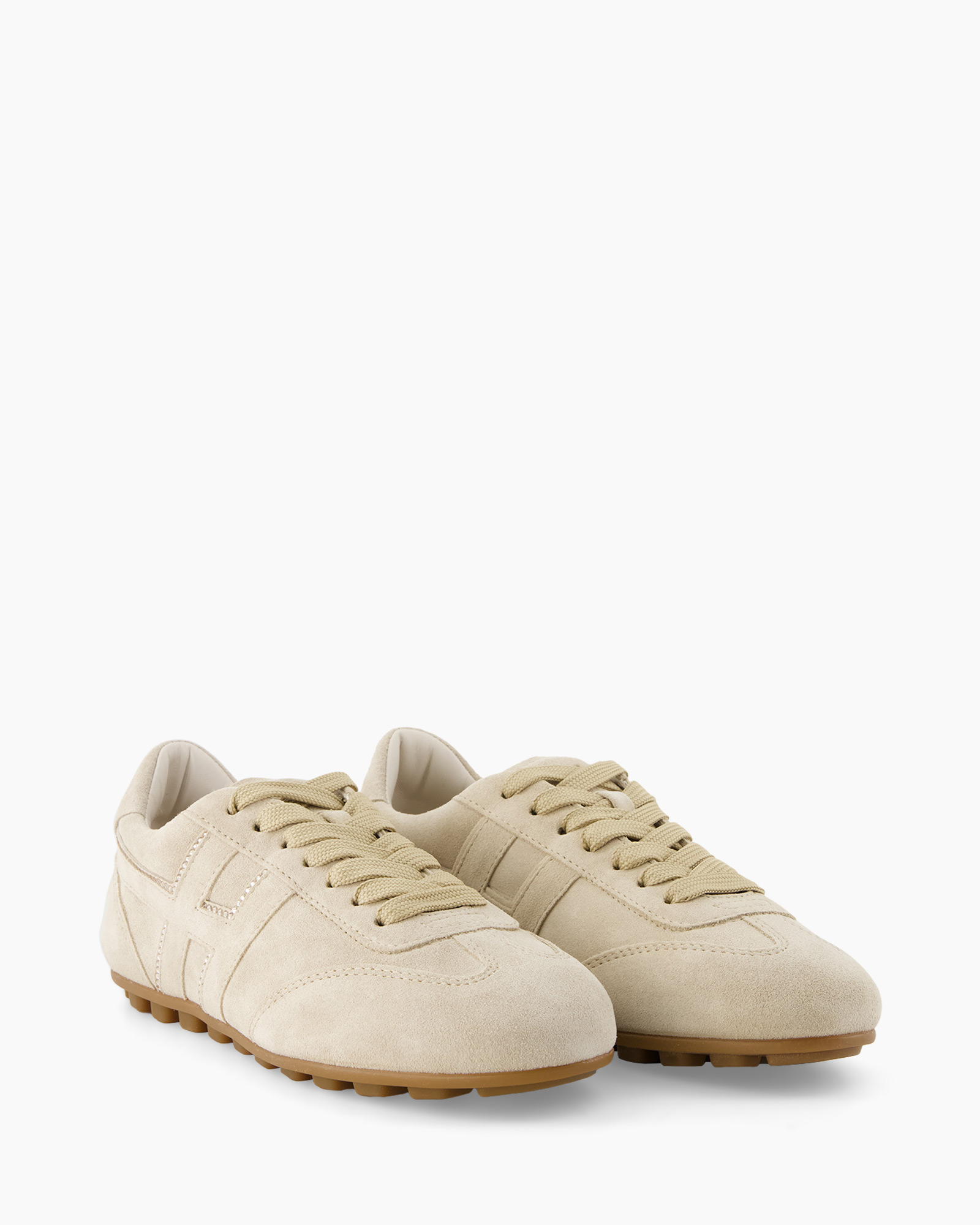 neutraal, beige, suede, sneaker, veters