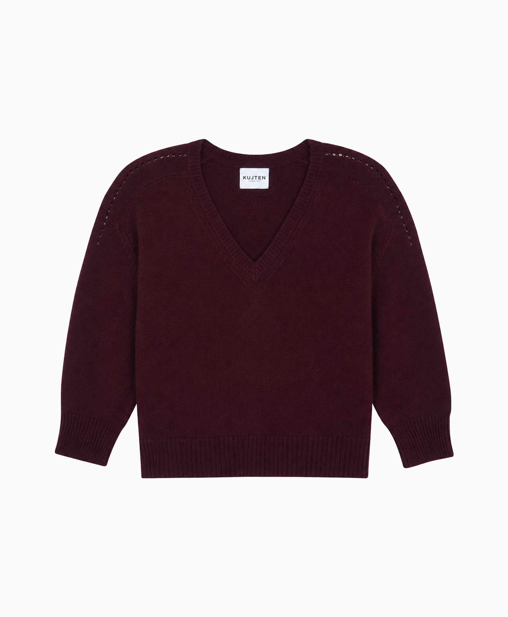 trui, trui/kleding, v-hals, maroon, breiwerk