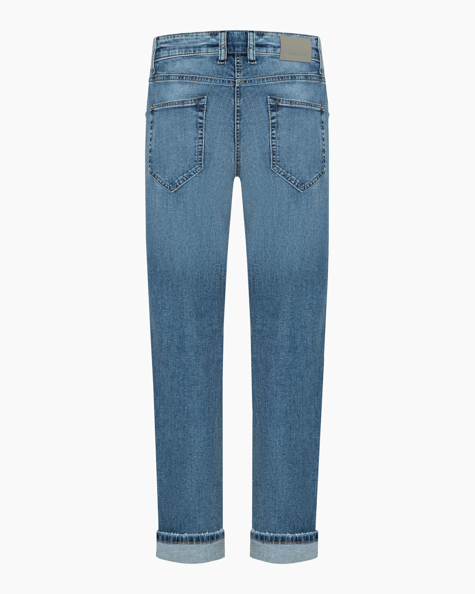 jeans, denim, blue, cropped cuff, front pockets