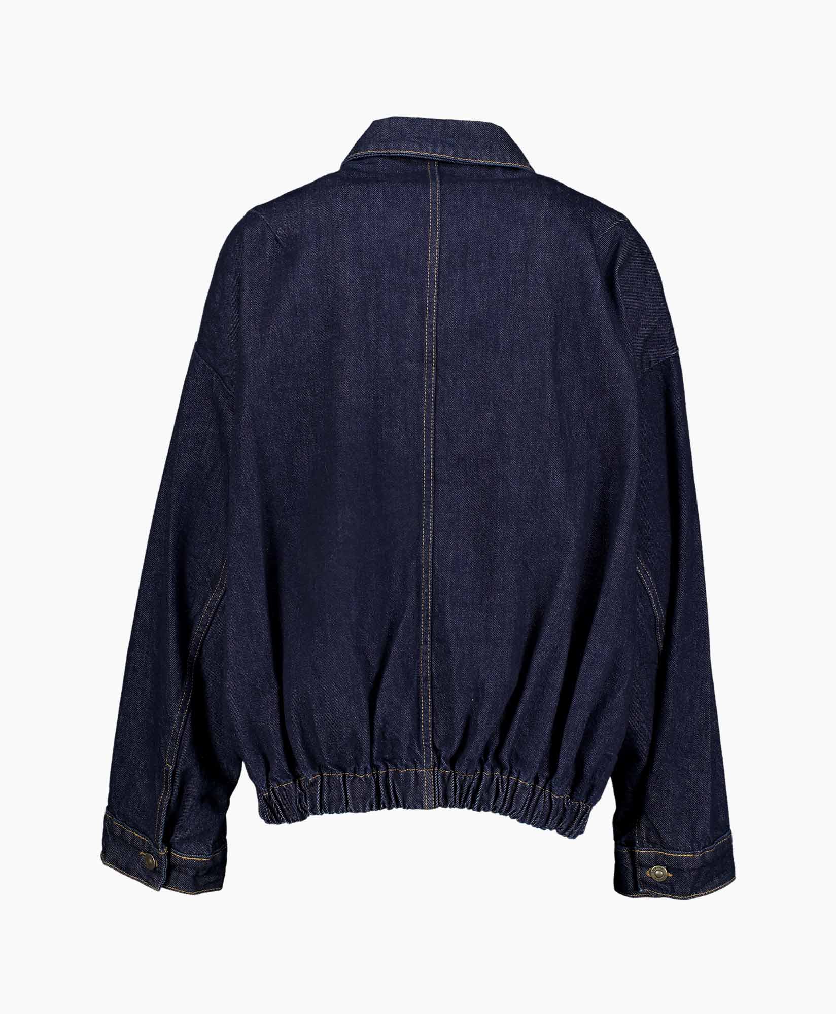 spijkerjas, denim jas, knopen, zakken, donkerblauw