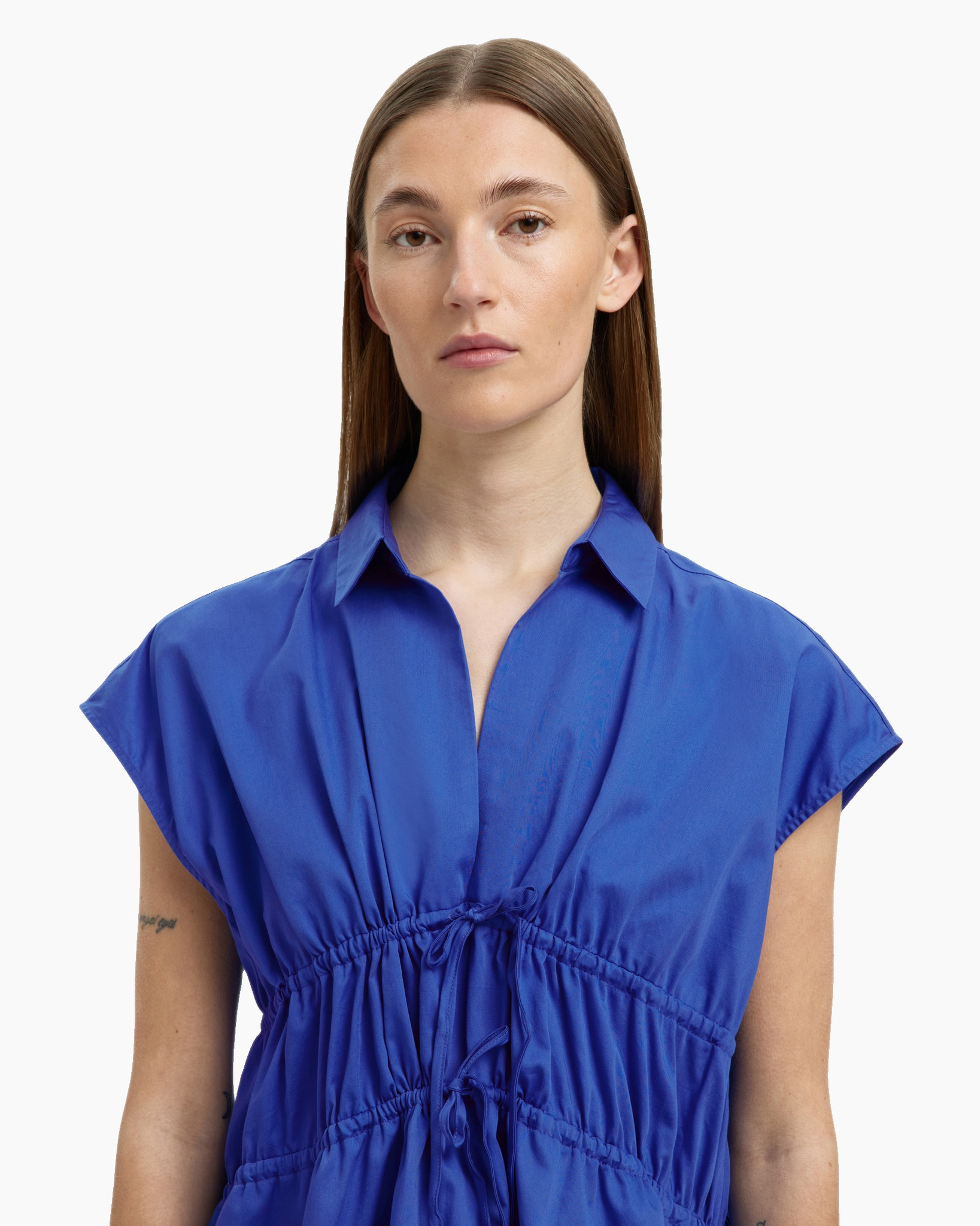Top Ally Sl Tie Top B Blauw