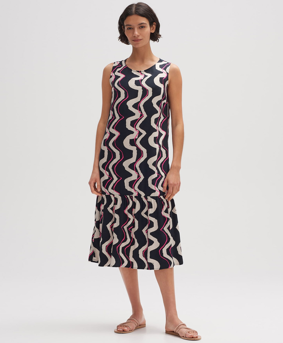 Opus Jurk Wicy Wave Blauw