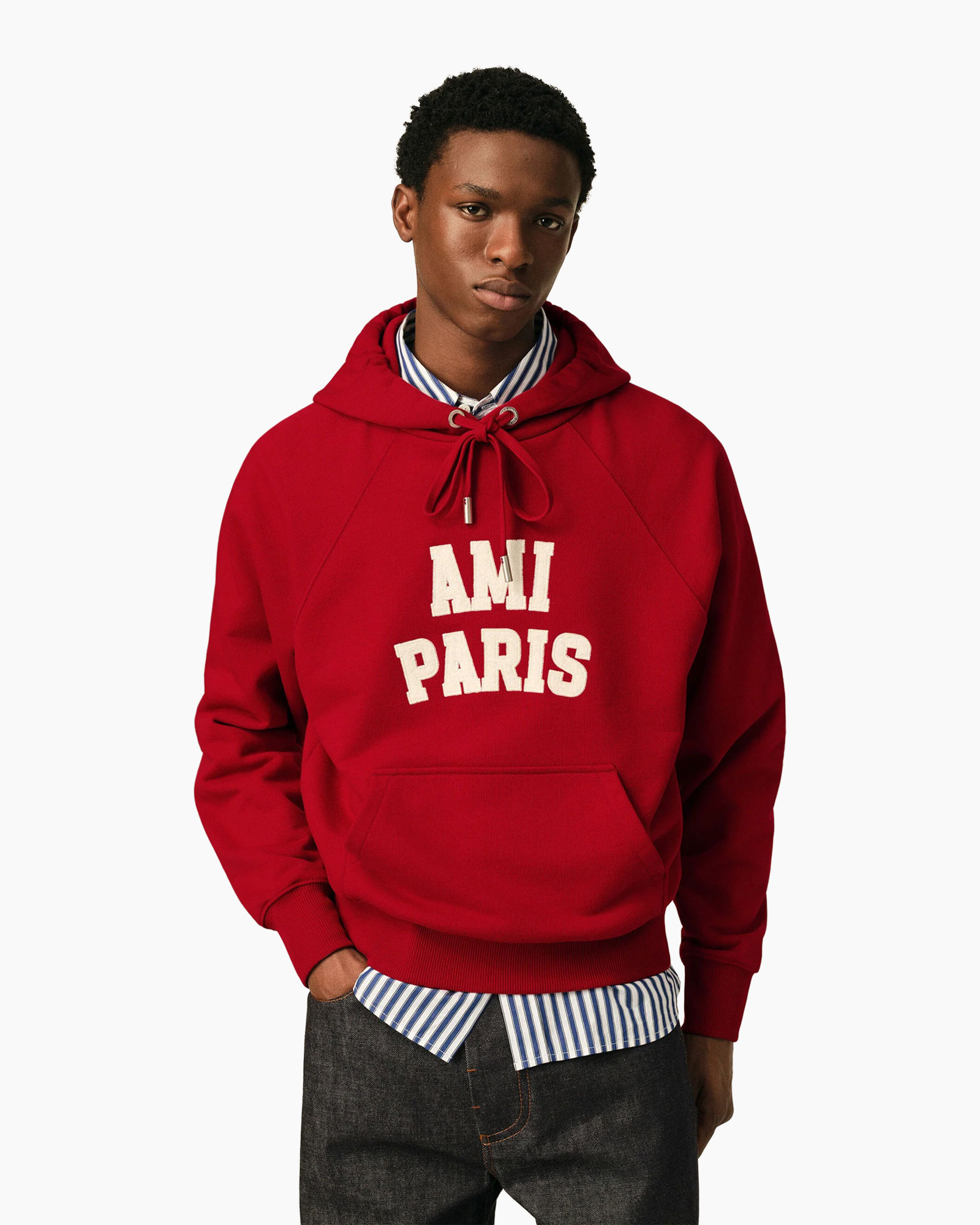 hoodie, rood, trekkoord, logo niet zichtbaar, unisex