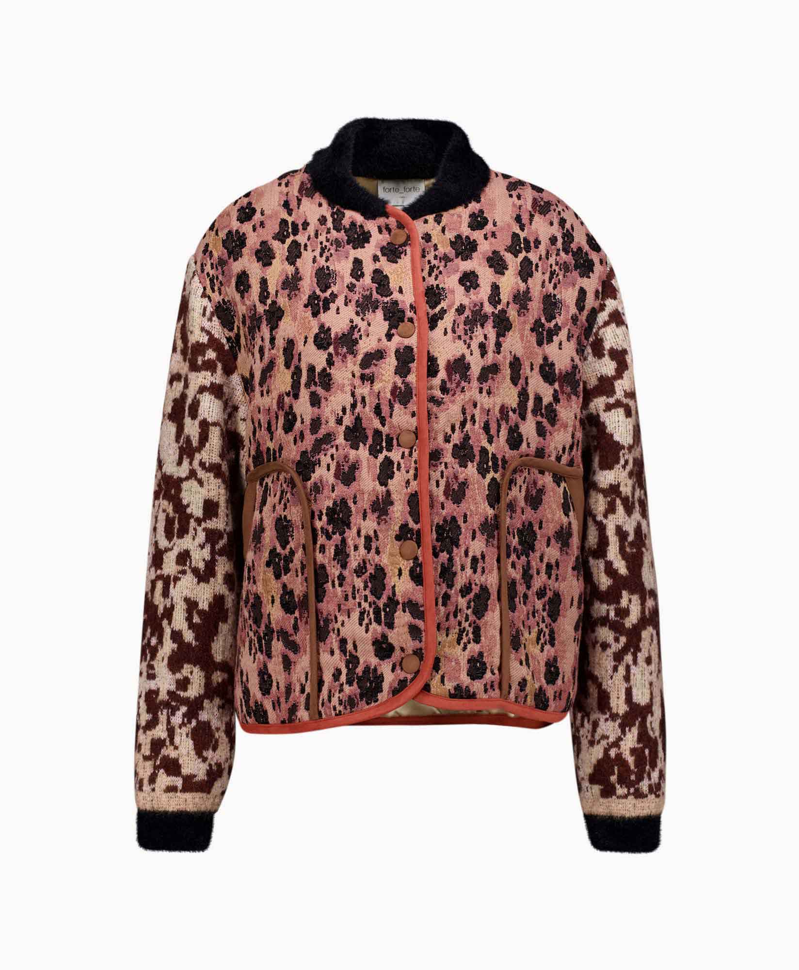 Jack Les Fleurs Camou Jacquard Bomber Roze