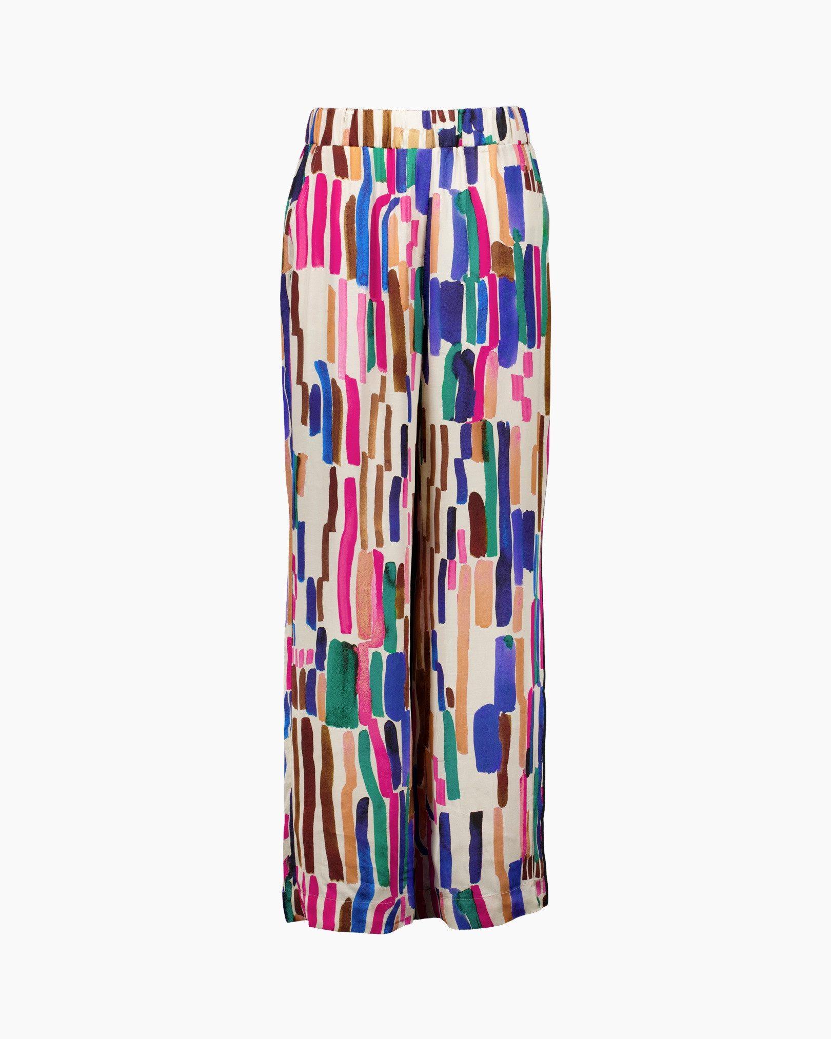 pants, trousers, wide-leg, abstract-print, multicolor