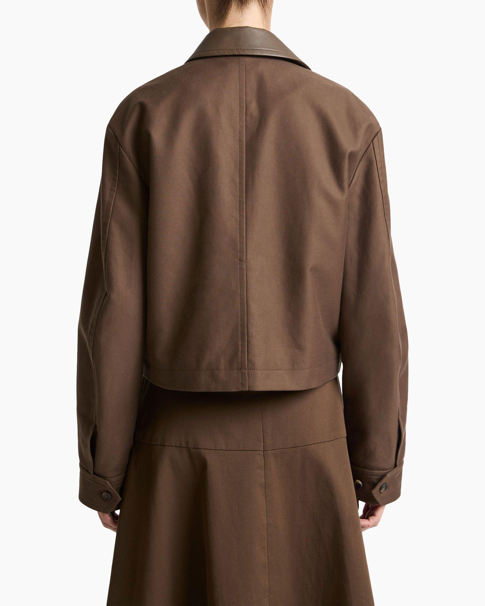 jacket, brown, bomber, zipper, collar