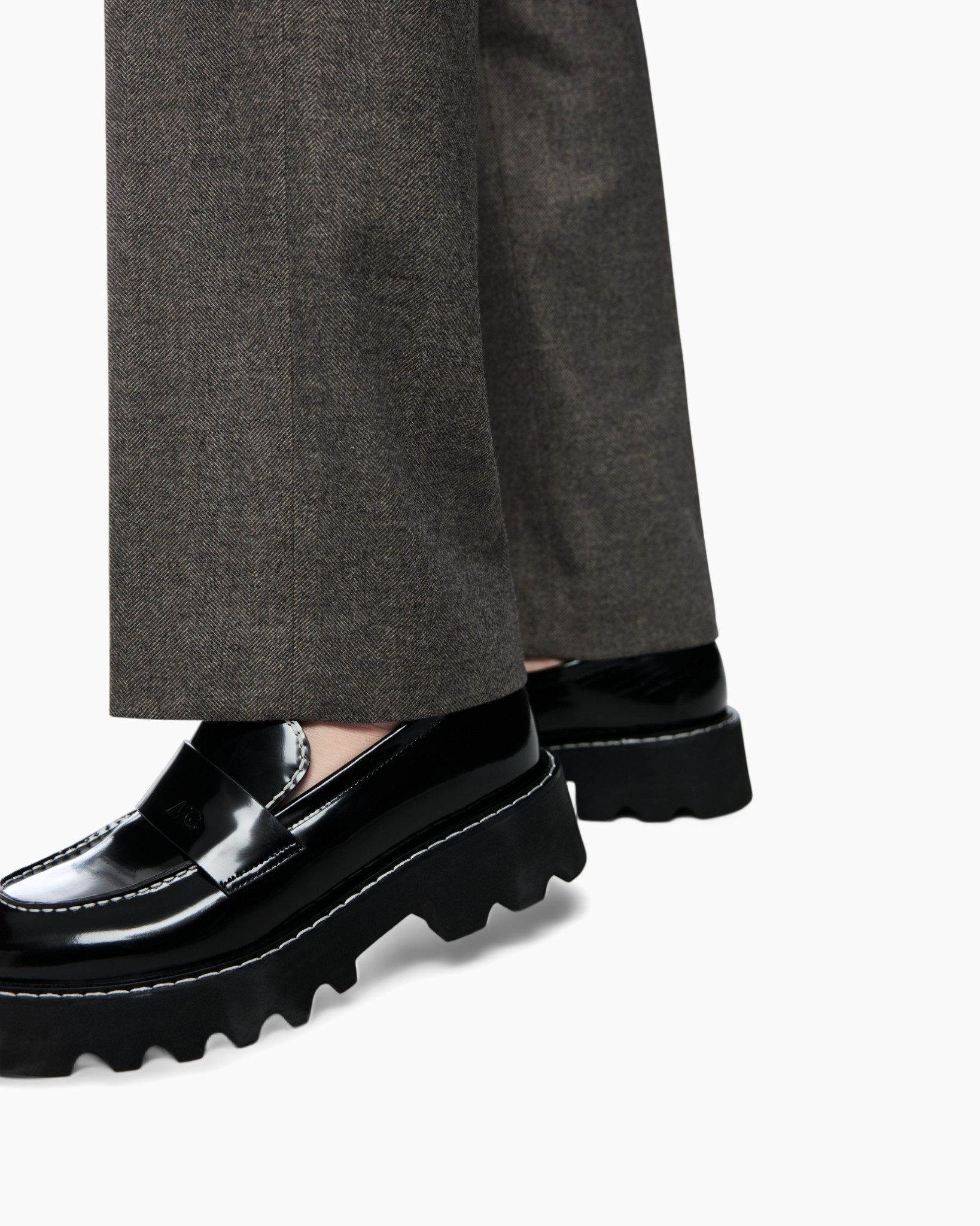 loafers, zwart, lakleer,  slip-on, dikke zool