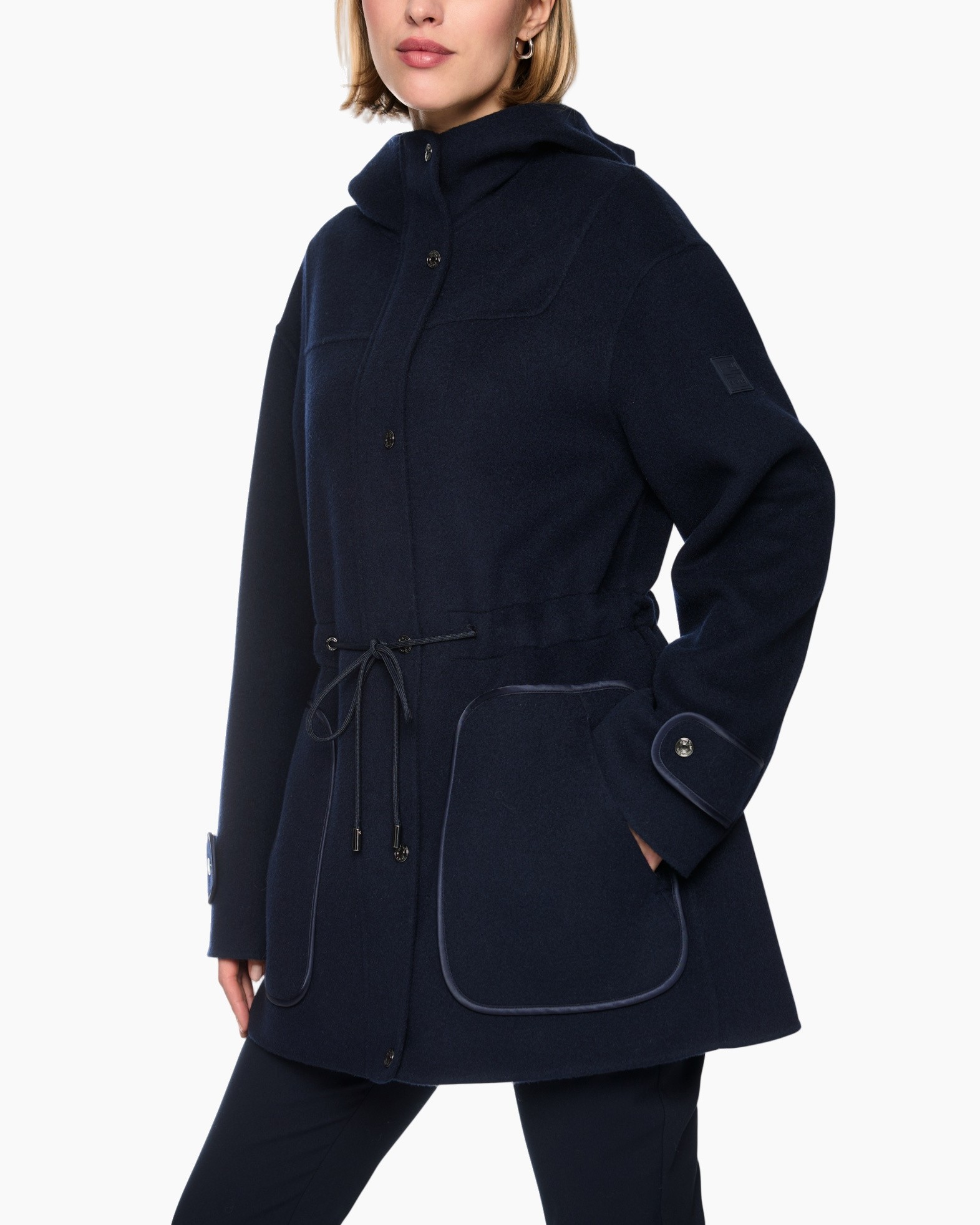 jas, hoed, touw, zakken, marineblauw