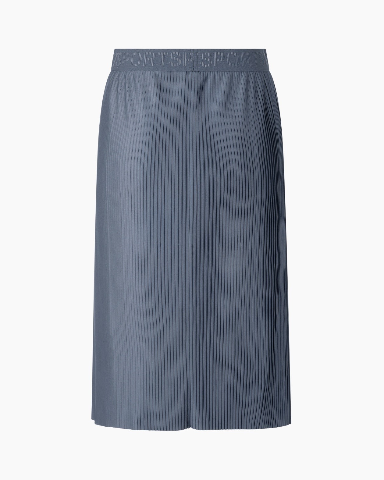 rok, plooien, middellang, polyester, blauw vlak