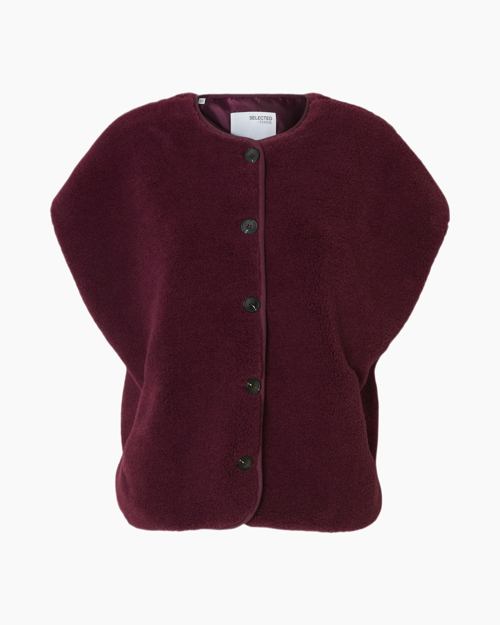 Vest Smilla Short Teddy Aubergine
