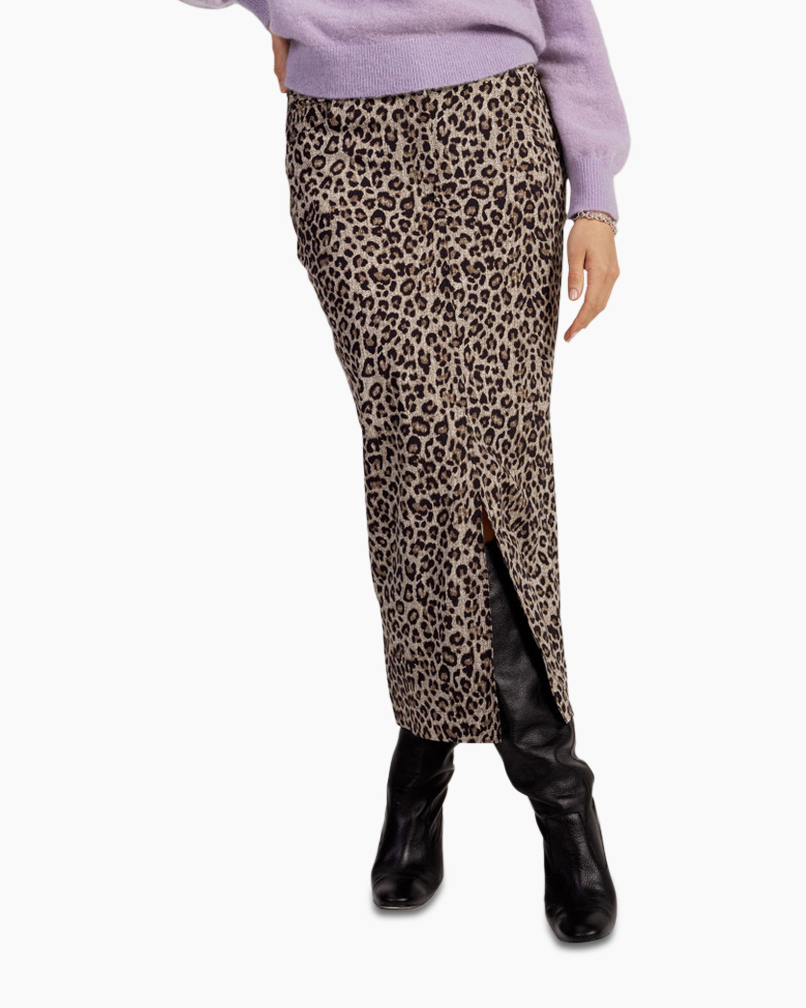Rok Annebel Leopard Skirt Beige