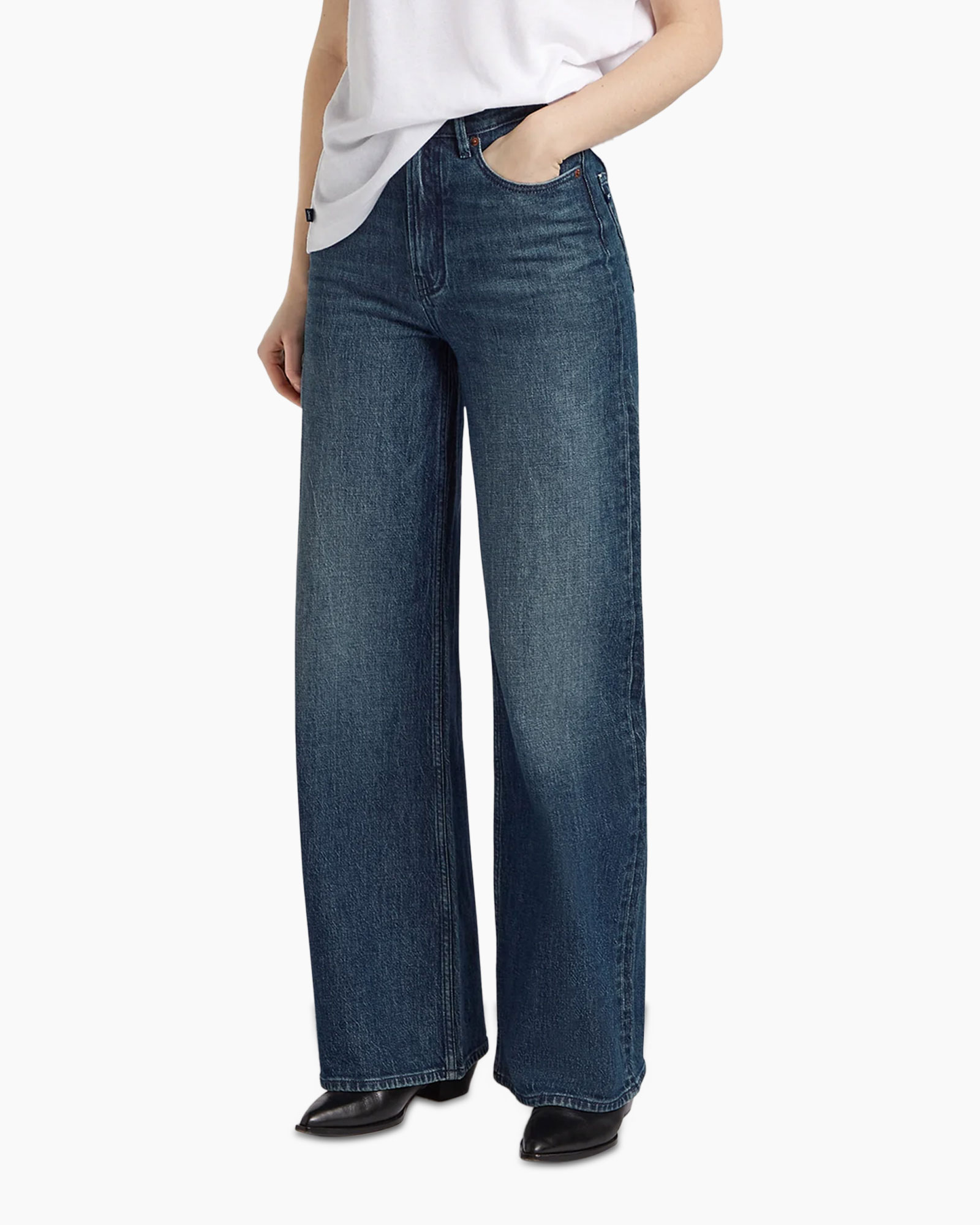 wide-leg, jeans, denim, stretch, blue