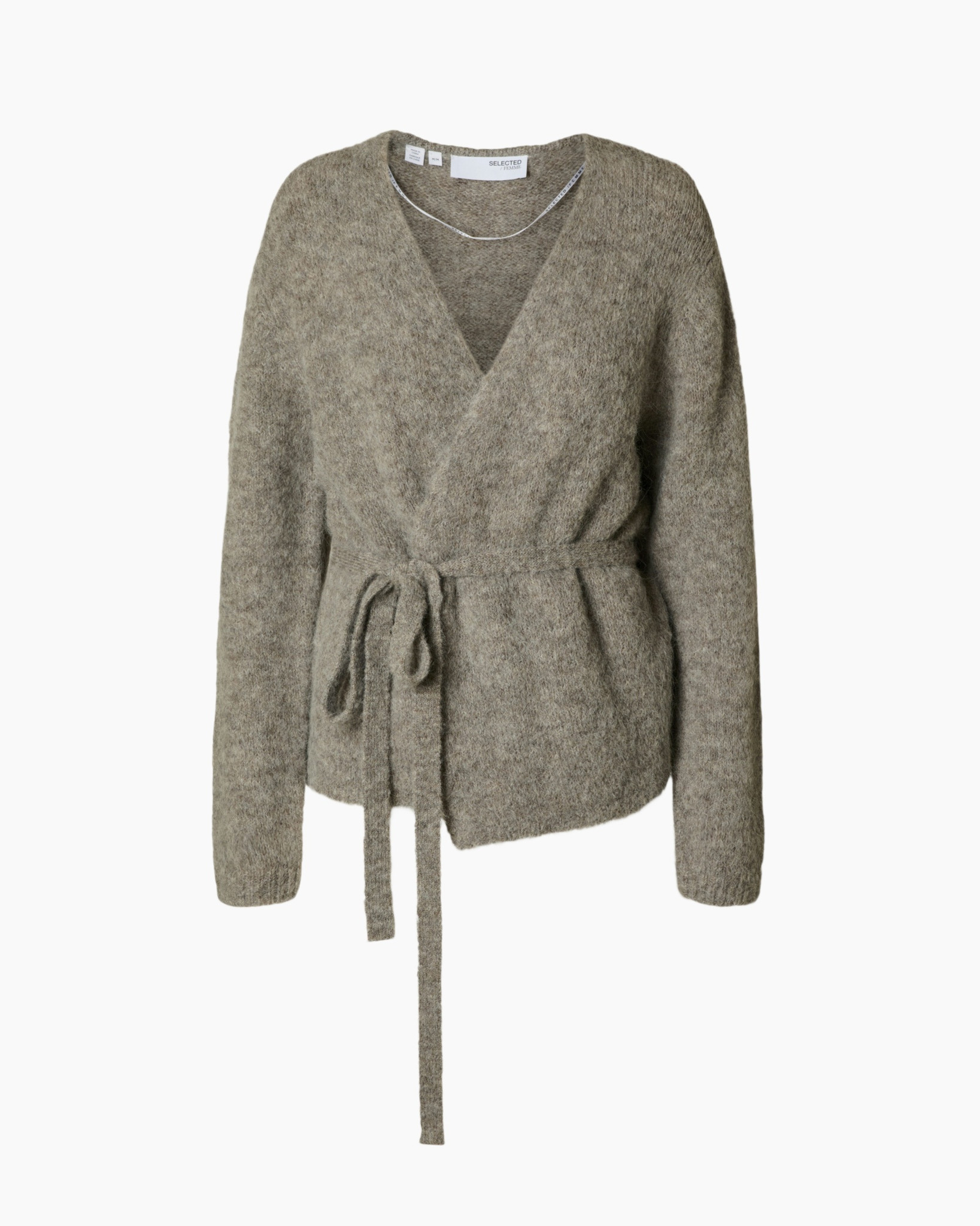 Vest Gabella Ls Knit Belt Cardigan Grijs