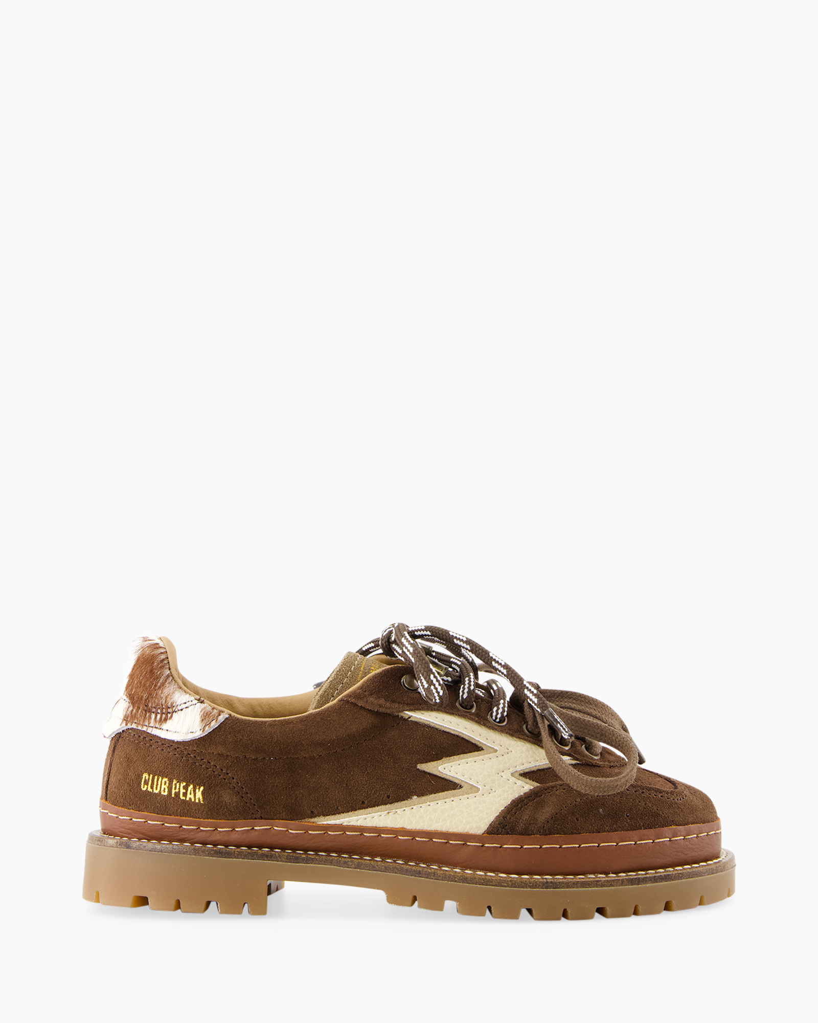 schoen, sneaker, bruin, suede, lage enkel