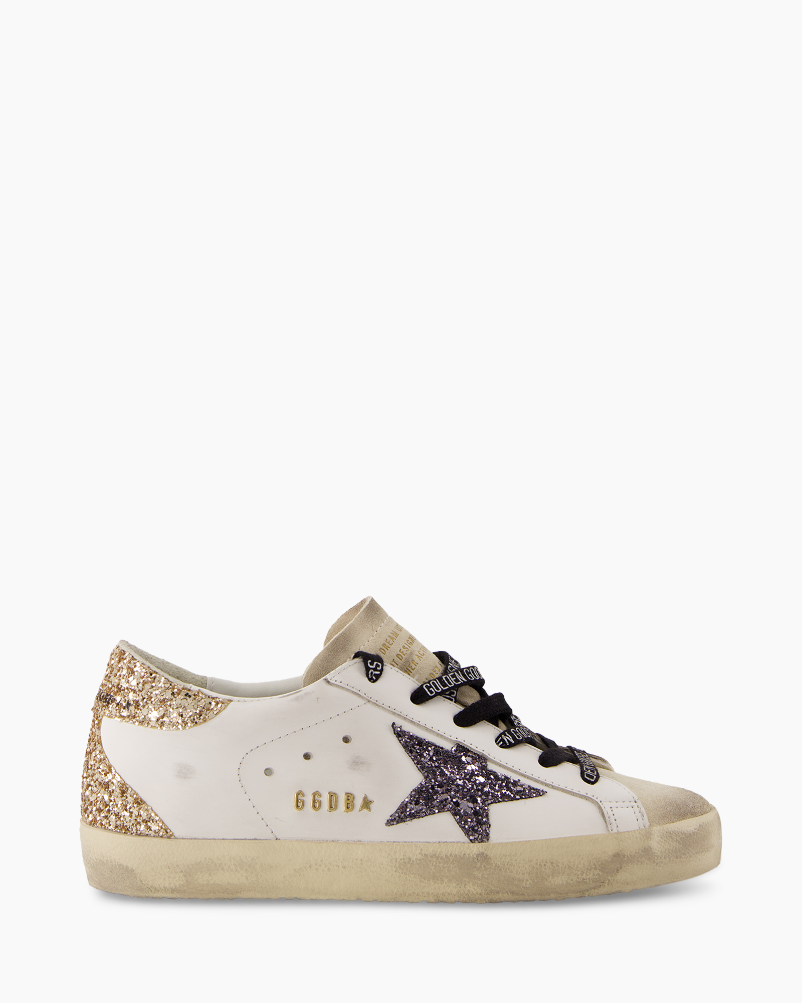 Sneaker Super Star Leather Upper Glitter Star Meta Off White