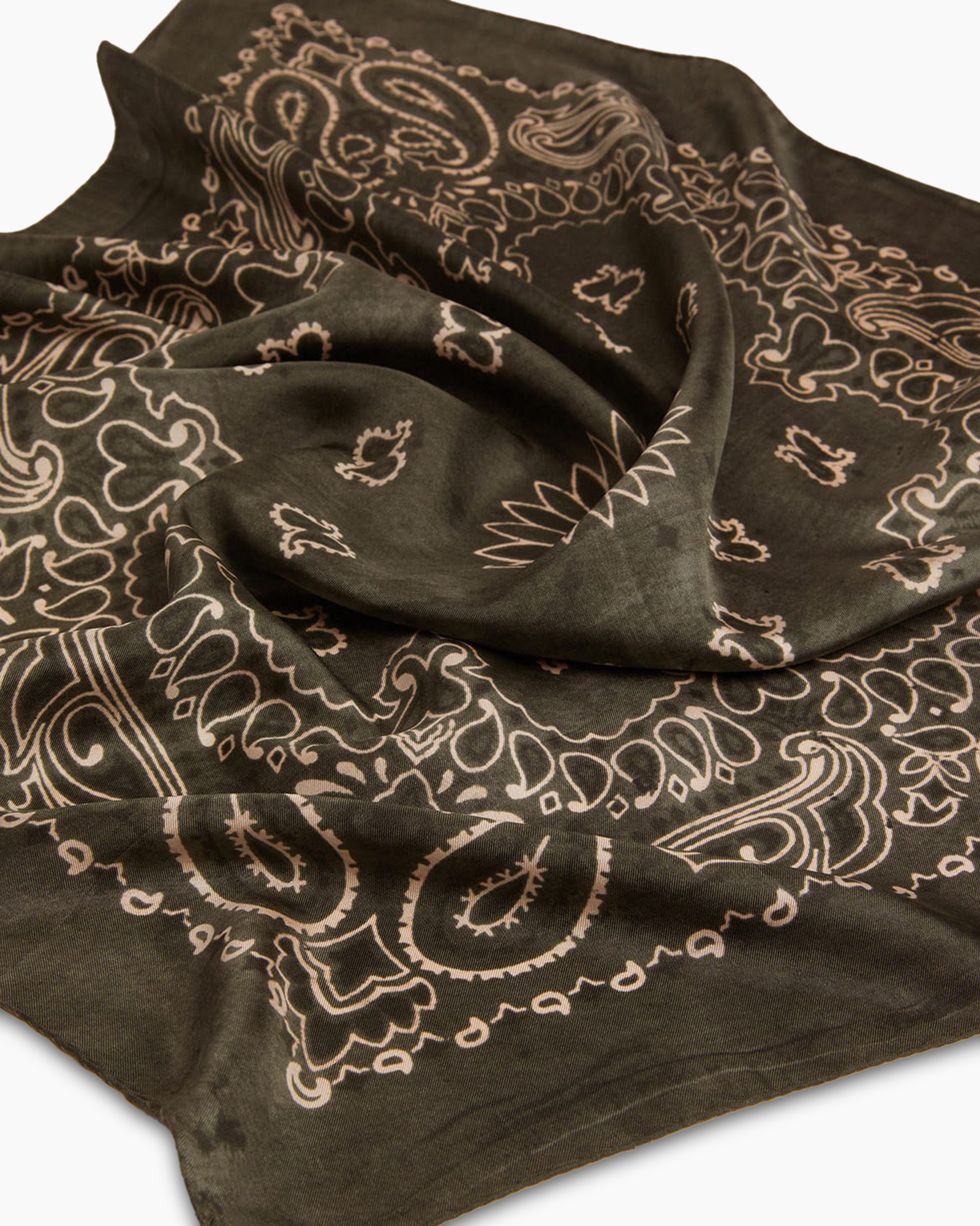 bandana, zijden, patroon, paisley, bandana sjaal