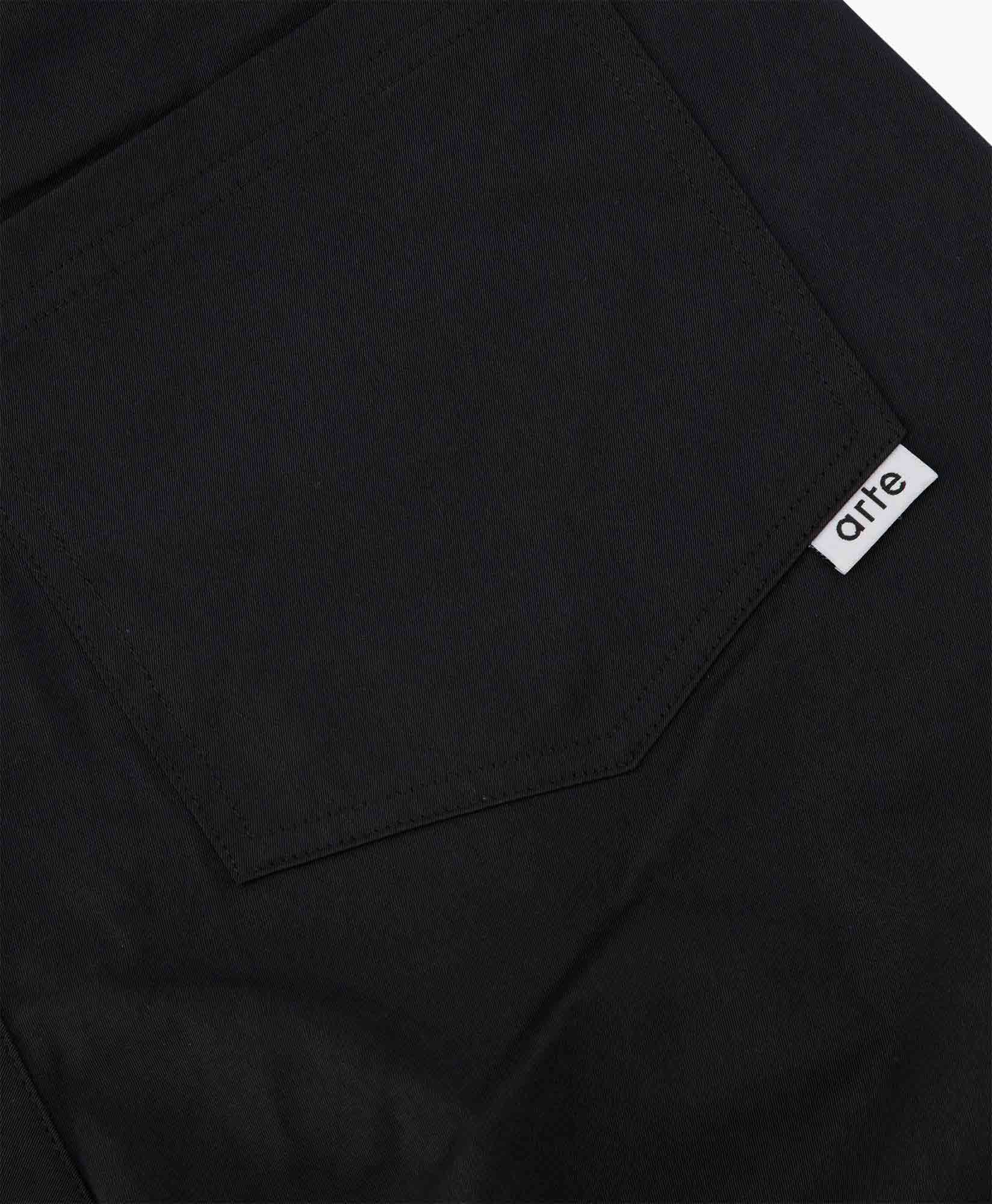 Arte Antwerp Broek Nylon Double Knee Pocket Zwart