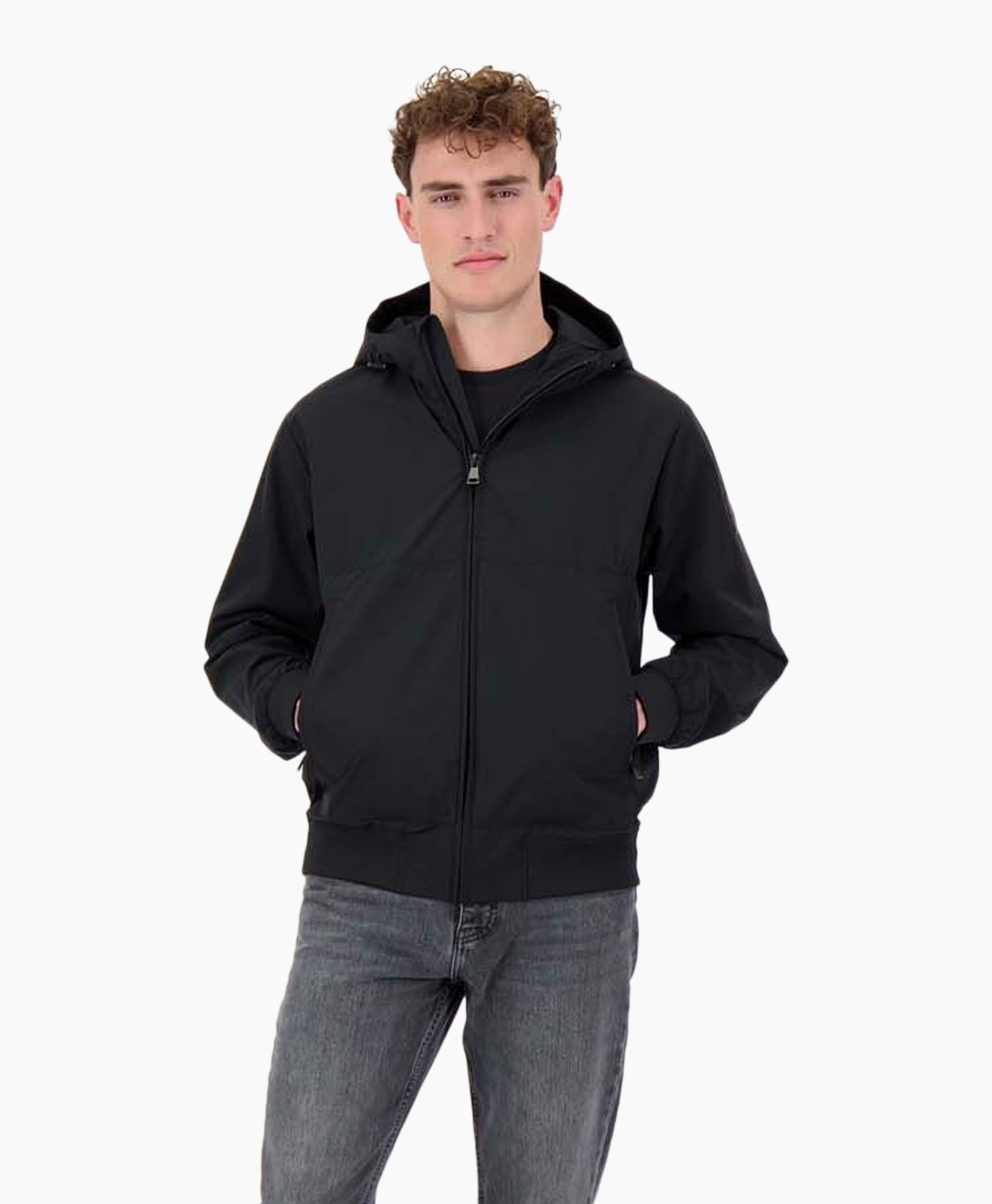 Jack Hooded Four-fay Stretch Zwart