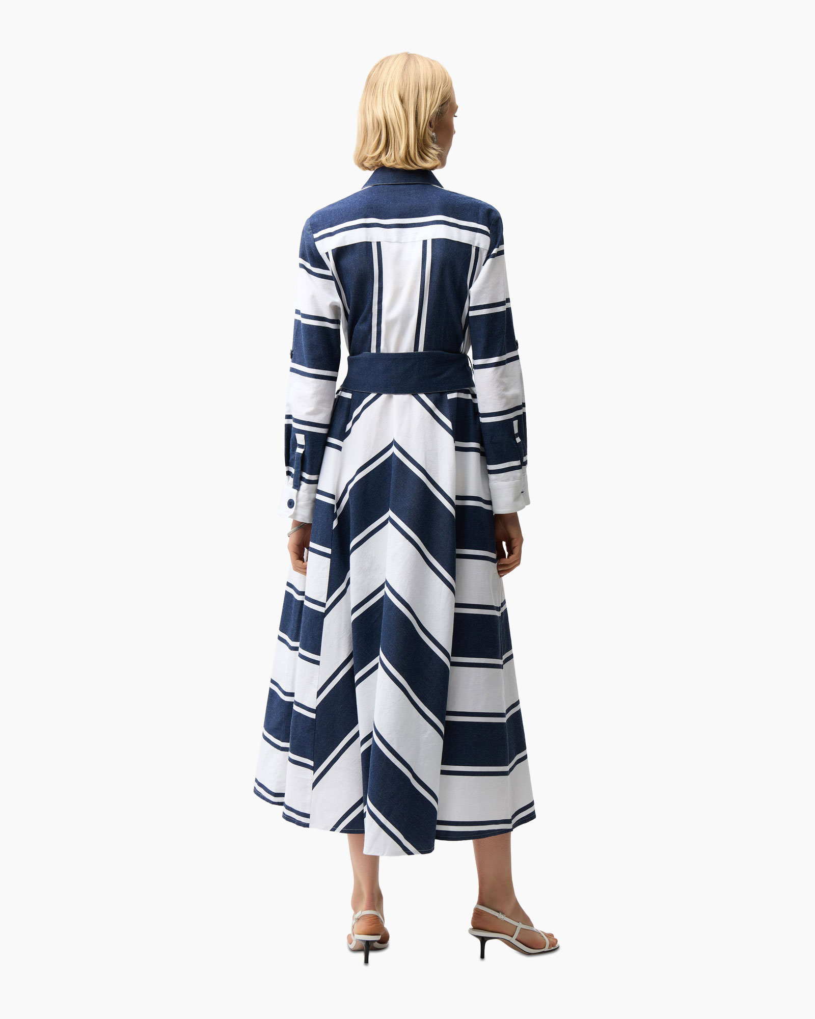 Maxi Jurk Striped Donker Blauw