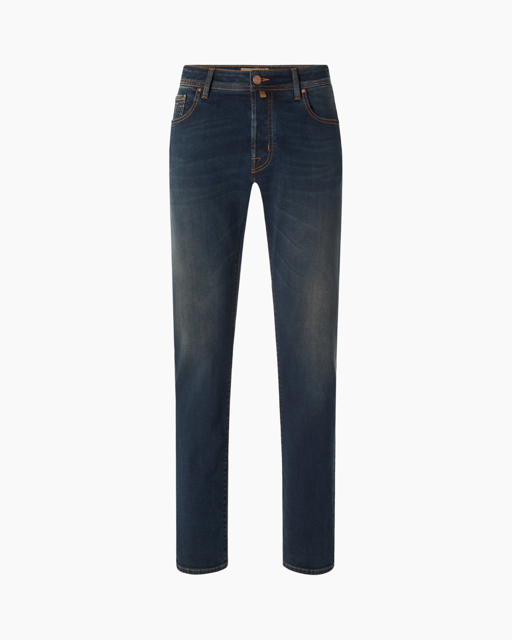jeans, denim, blauw, vervormd, recht model